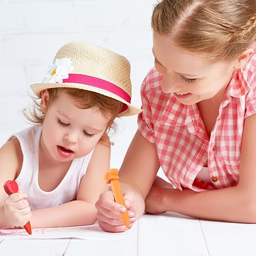 Miniatura 3 de Paquete de 4 moldes de reciclaje de crayones de silicona aptos para horno, moldes de crayones reutilizables surtidos 3D, flores de animales para