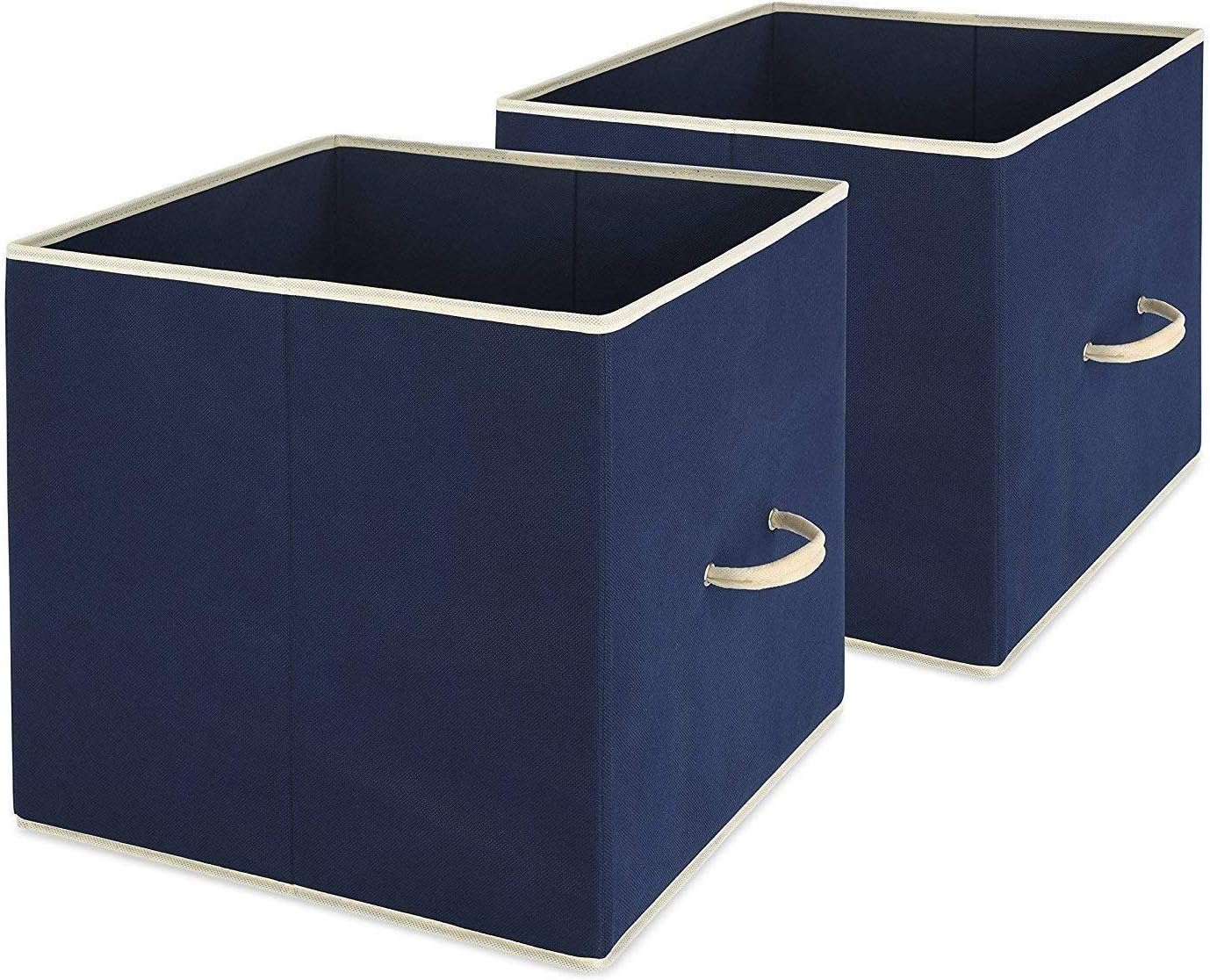 Durable Collapsible Storage Cubes 14x14", Set of 2 Navy