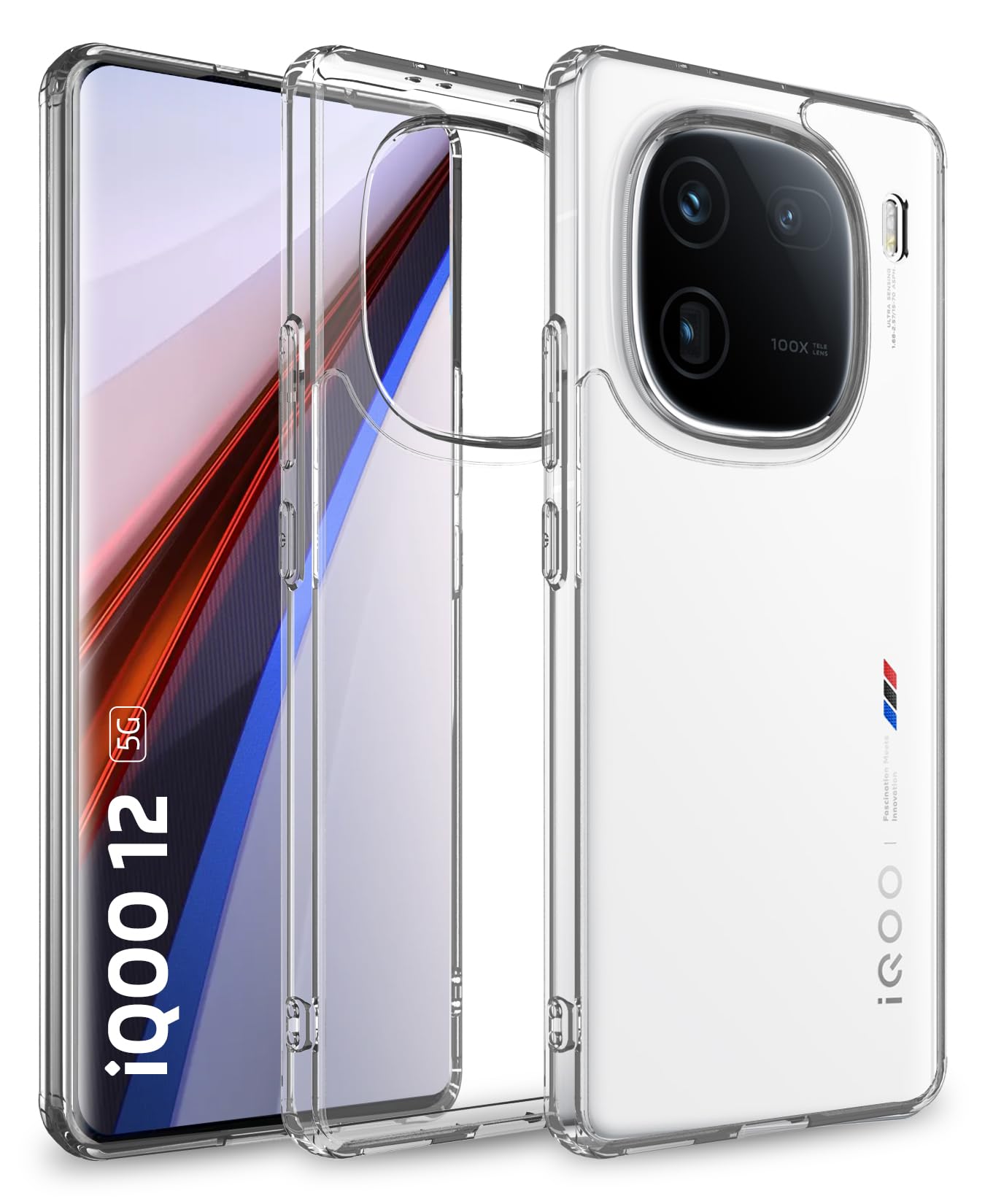 Golden Sand Back Case Cover for iQOO 12 5G | Ice Crystal Hybrid Shockproof Back Cover | Transparent PC Military Grade TPU, Crystal Clear (B0CR917X31) Amazon Price History, Amazon Price Tracker