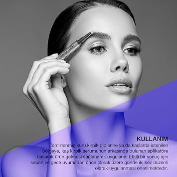 Bioxcin Eyebrow and Eyelash Serum – BioComplex B11 Contains Hyaluronic Acid, Castor Oil and Peptide – Thickening and Extending Effect – 10 ml