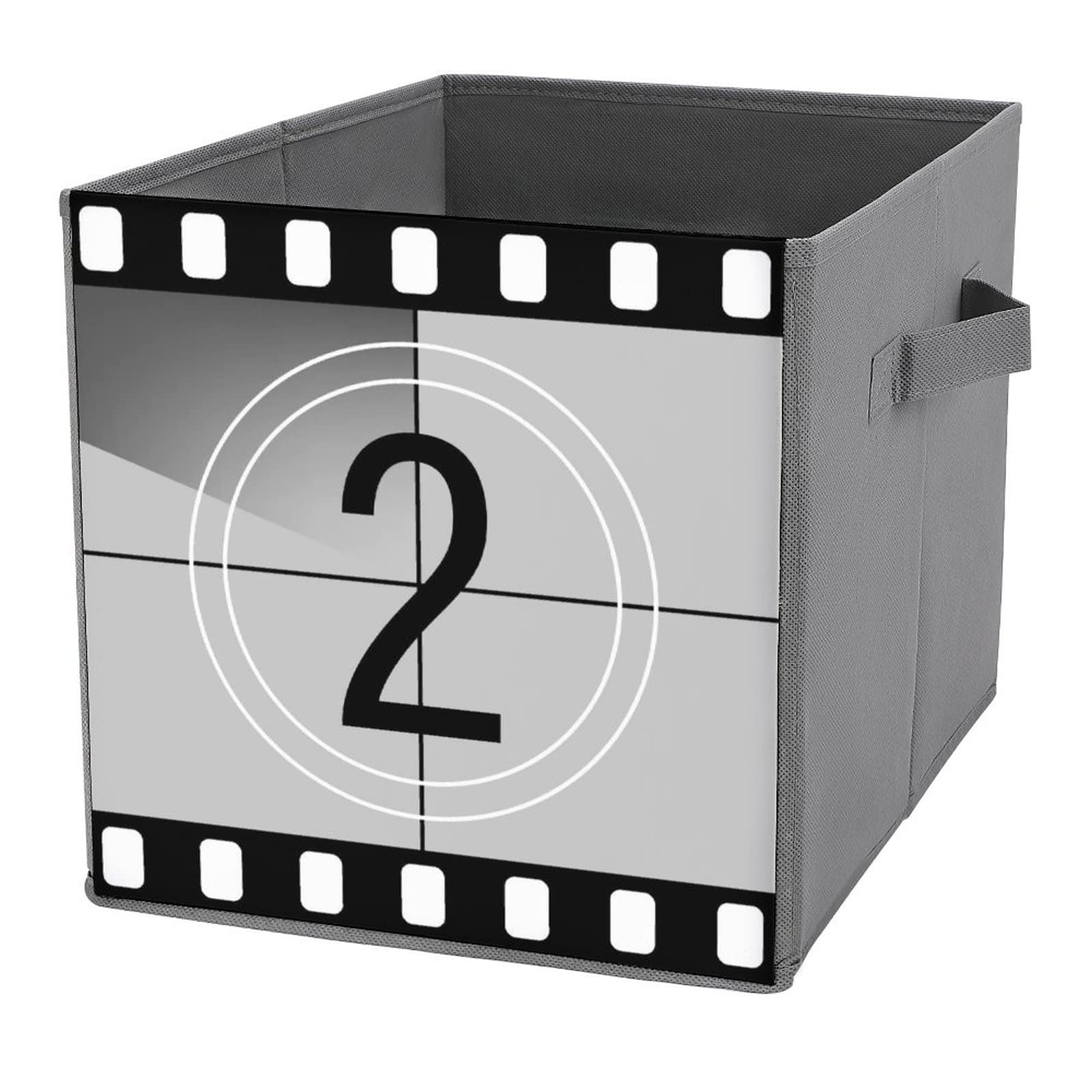 Movie Countdown 2 Storage Cubes Fabric Foldable Storage Bin Organizer Storage Boxes with Handles for Clothing Toys Books 11 Inch