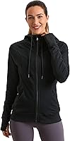 CRZ YOGA Women's Full Zip Hoodie Sweatshirt Slim Fit Running Jacket with Thumb Holes & Pockets