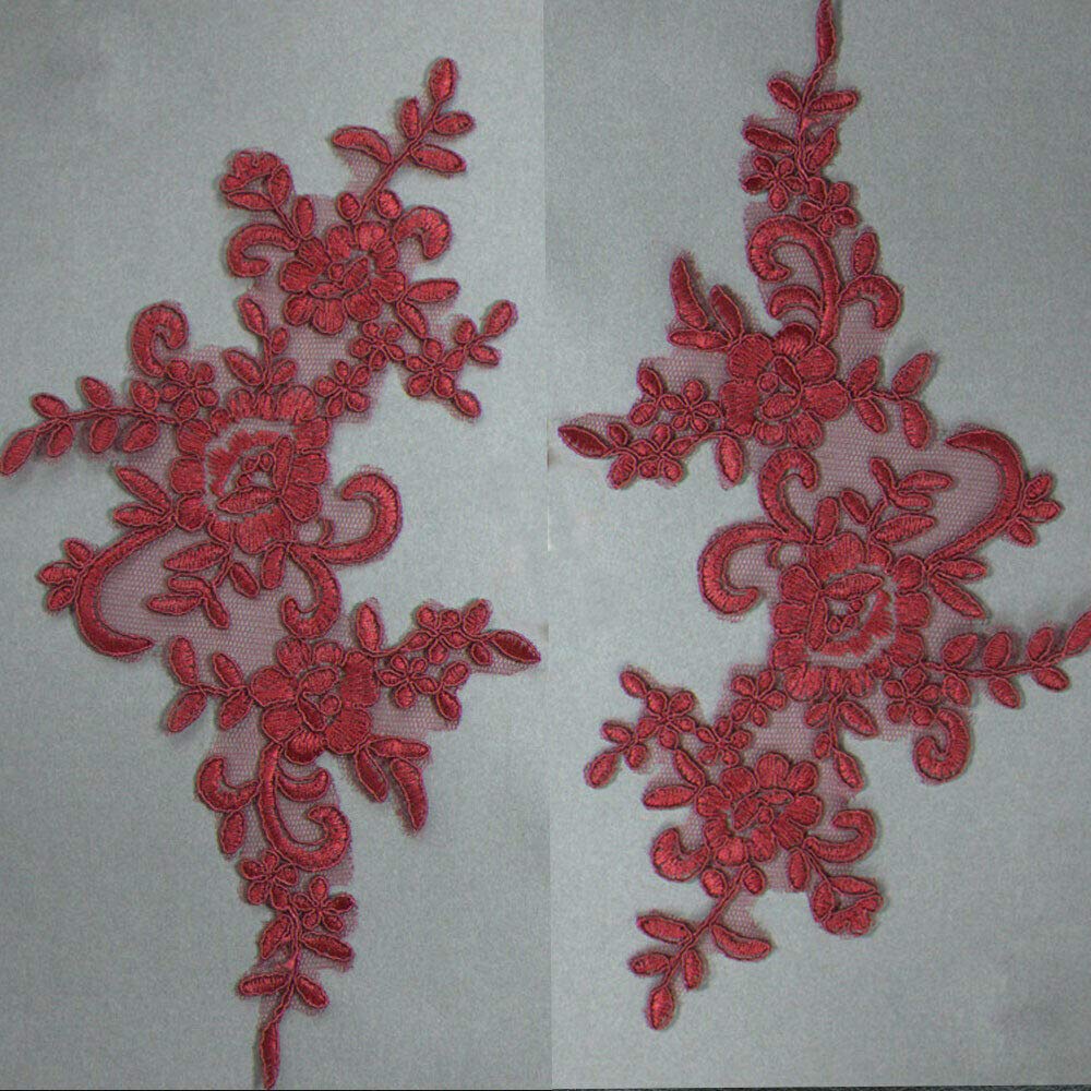 Applicazioni In Pizzo Con Ricamo Floreale E Paillettes - Per Abiti Da Sposa, Costumi E Craft - 25x12cm - Foto 5