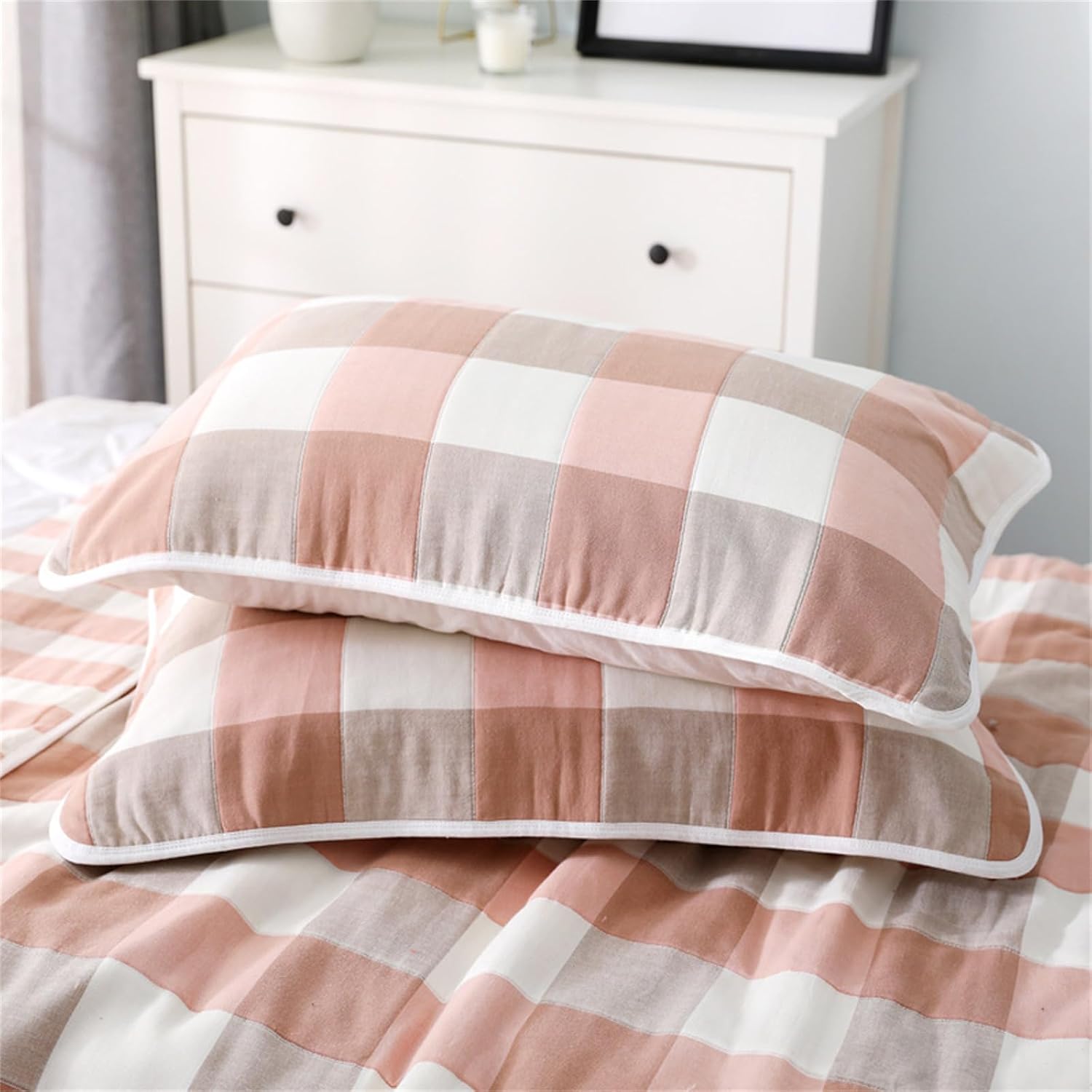 Pillow Towel Covers Perfect for Bedroom or Travel Comfortable Sleeps Easy to Easily Care Breathable Pillow Covers
