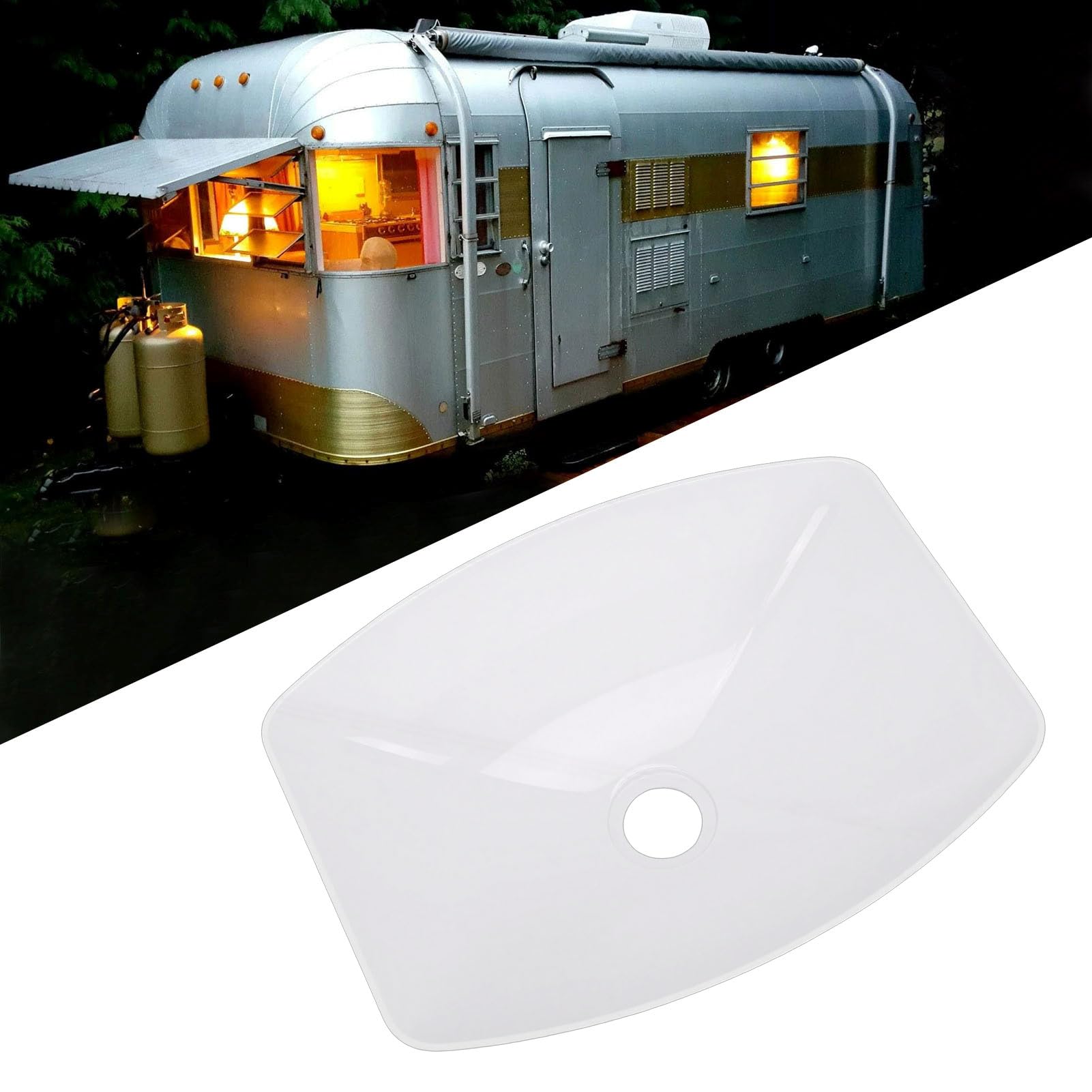 banapoy Lavabo a Mano Acrilico con Lavabo Incasso RV
