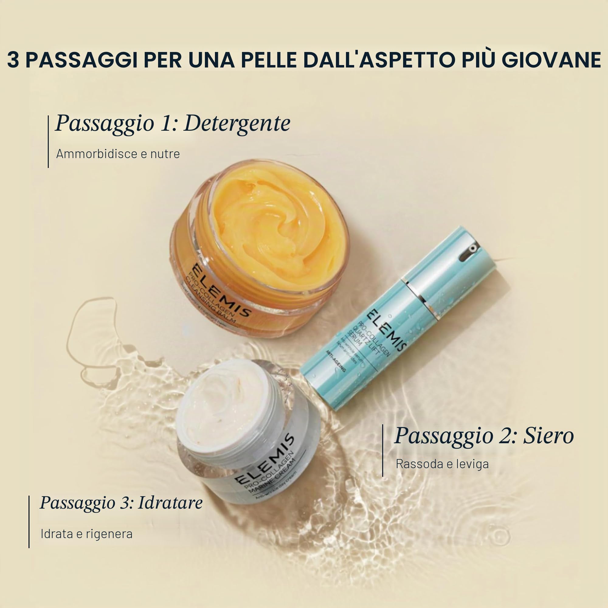 Elemis Pro-collagen Quartz Lift Serum, Siero Antirughe, Trattamento Rassodante, Levigante E Idratante, Trattamento Antietà, Per Un Effetto Lifting E Ringiovanimento Istantaneo, Formato Viaggio, 30ml