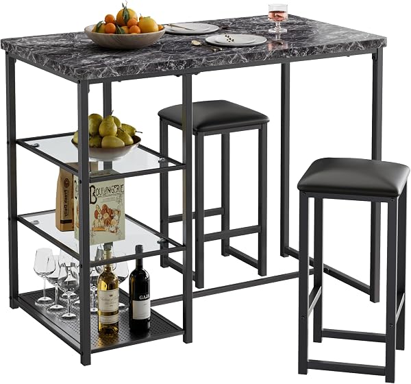 VECELO 5-Piece Kitchen Dining Table Set-1209