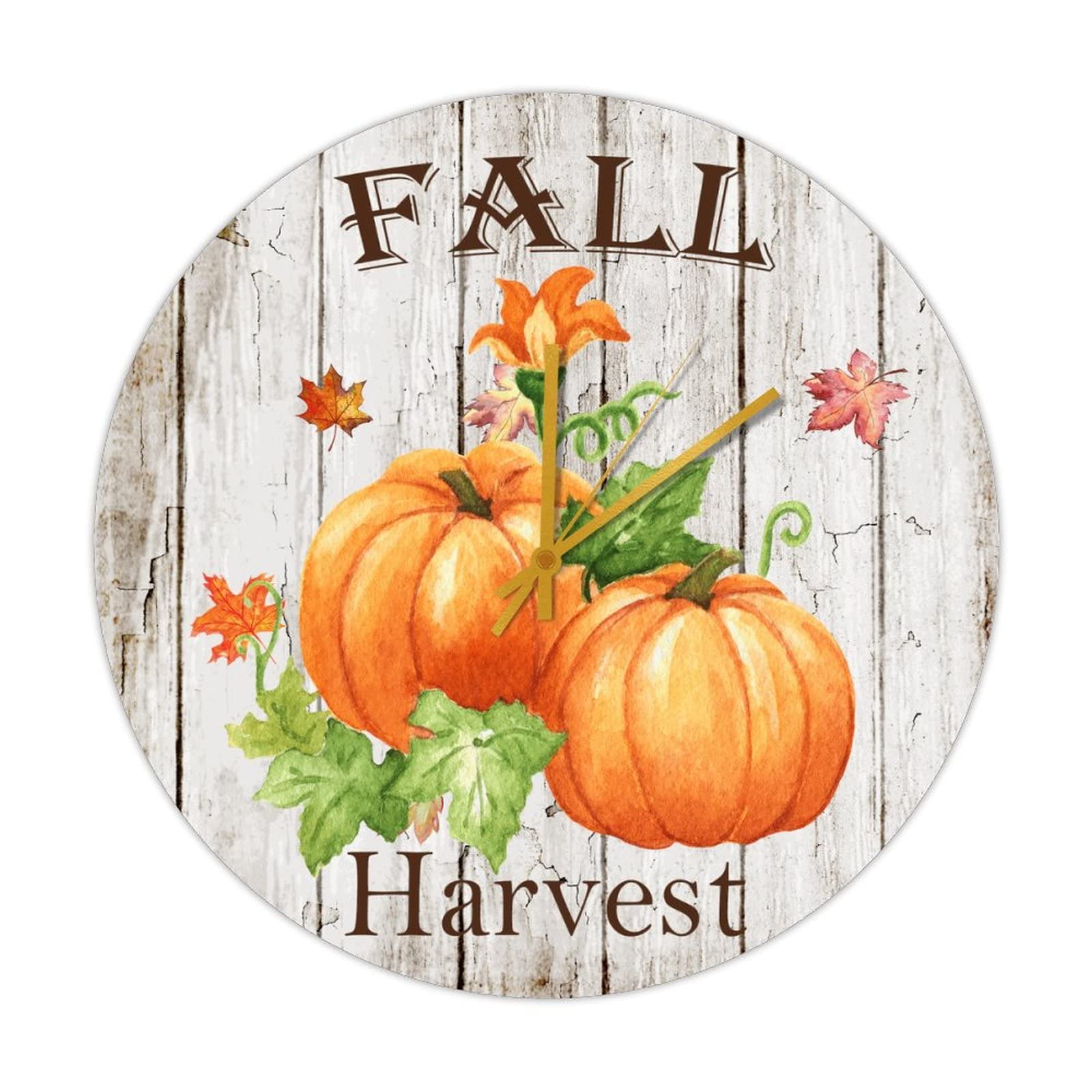 Horloge en bois citrouilles silencieuse finis les bruits de pendule