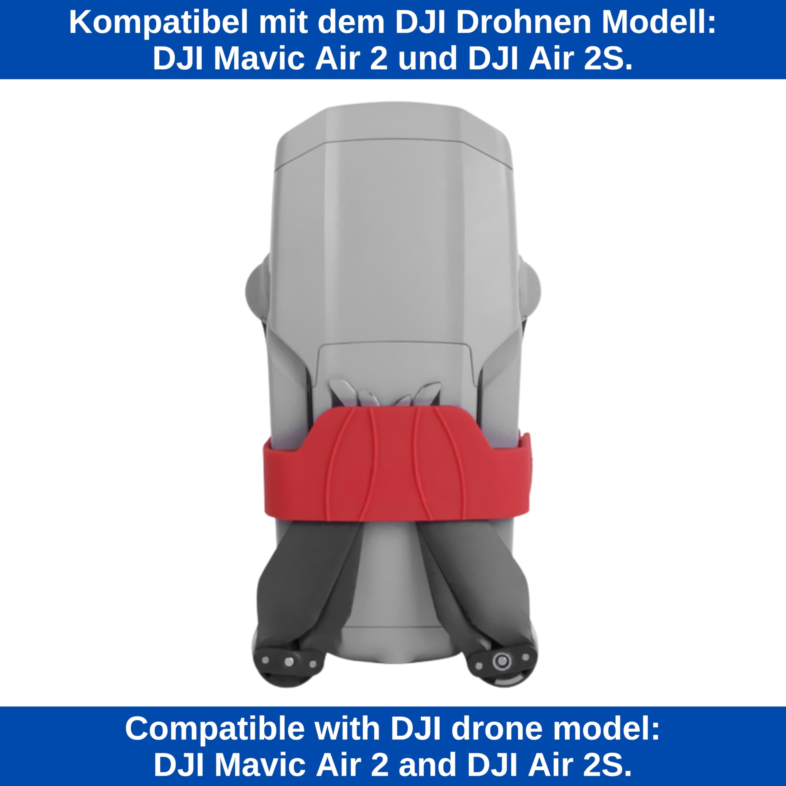 Protector De Hélices De Silicona Para DJI Mavic Air 2 Y Air 2S – Correa Para Transporte Y Almacenamiento, Color Rojo