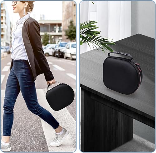 Miniatura 7 de Funda de auriculares para Beats, Sony, Raycon, JBL, OneOdio, TOZO, SteelSeries, Jabra, Audio-Technica y Sennheiser (exterior negro + azul claro