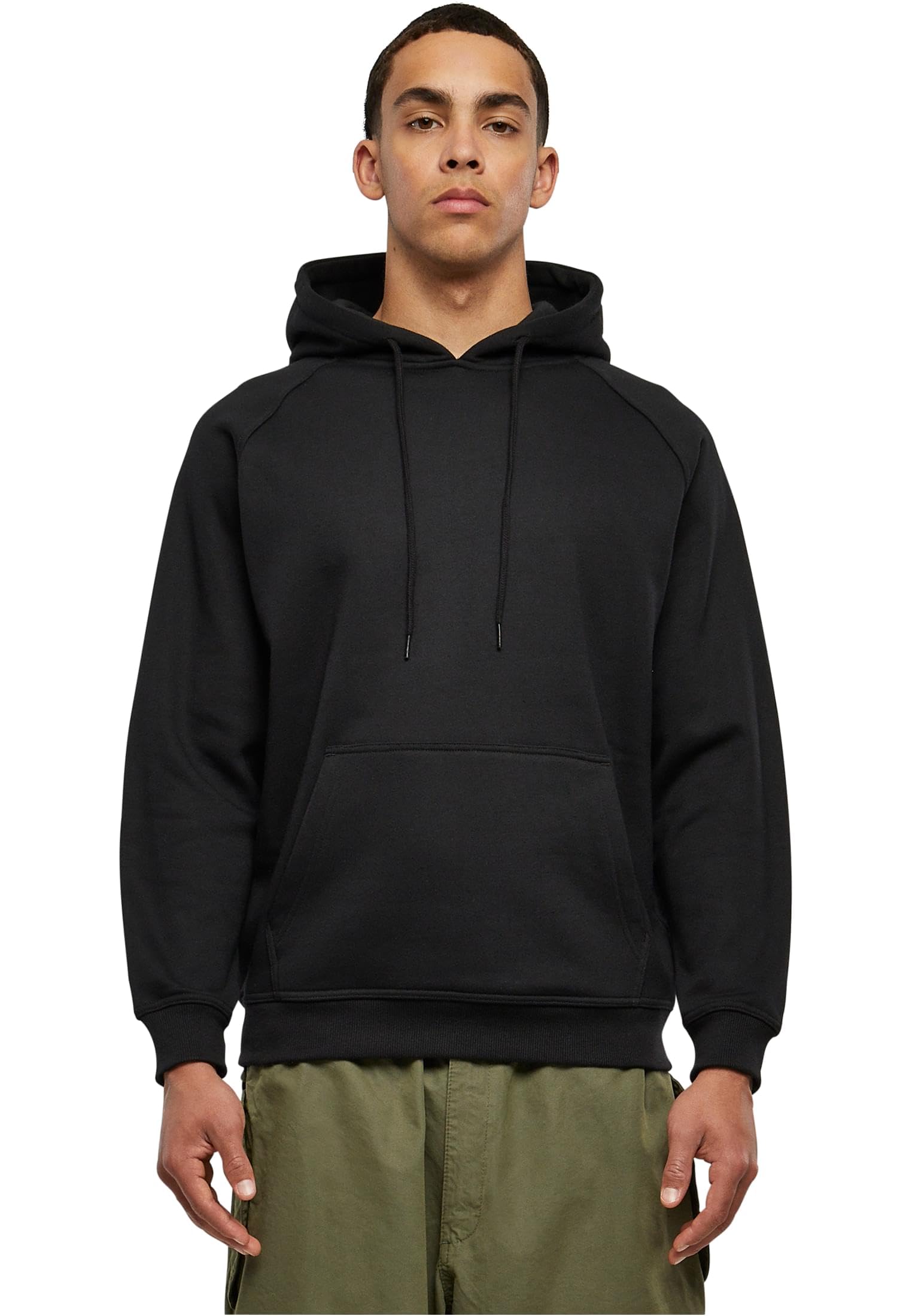 Urban Classics Men's Blank Hoody Jumper, Black, L