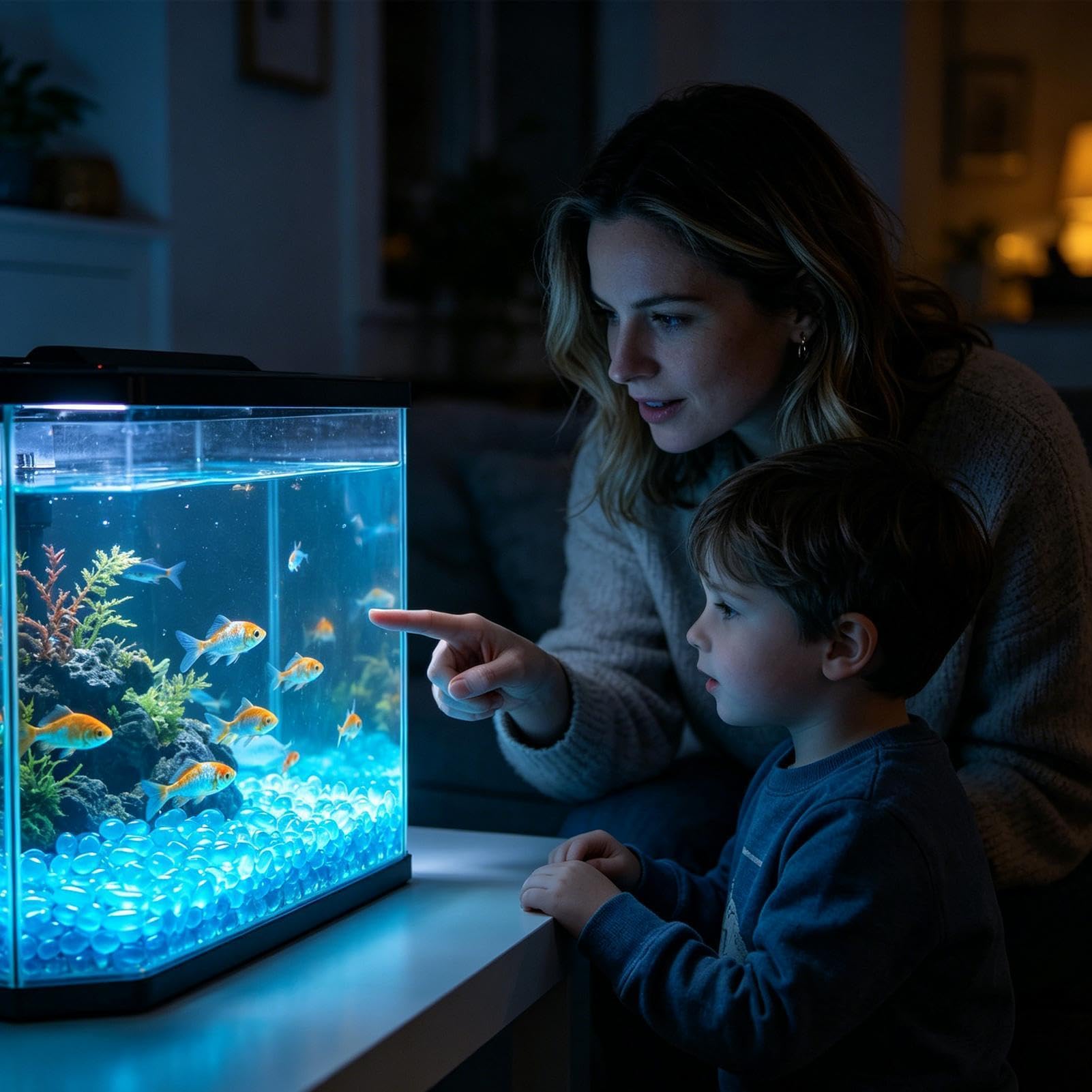 Pietre luminose da giardino - Pietre di ciottoli luminosi da 300 pezzi | Ciottoli decorativi in ​ ​resina da 0,19 pollici per passerella cortile giardino fatato acquario acquario patio spiaggi