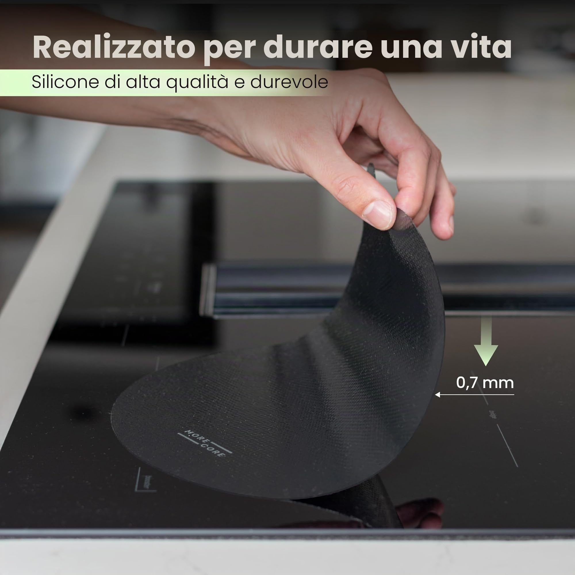MoreCore Protezione Piano Induzione | Copri Piano Induzione | Piano Cottura Induzione | Tappetino Piano Induzione | Copri Piano Cottura | Copertura Piano Induzione | Coprifornelli | 5 Unità