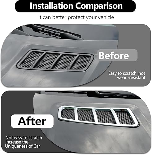 Miniatura 8 de Ajuste de la etiqueta engomada de la capilla del techo del motor del ABS Chrome para Mercedes Benz ML GL GLE GLS 2013-2017