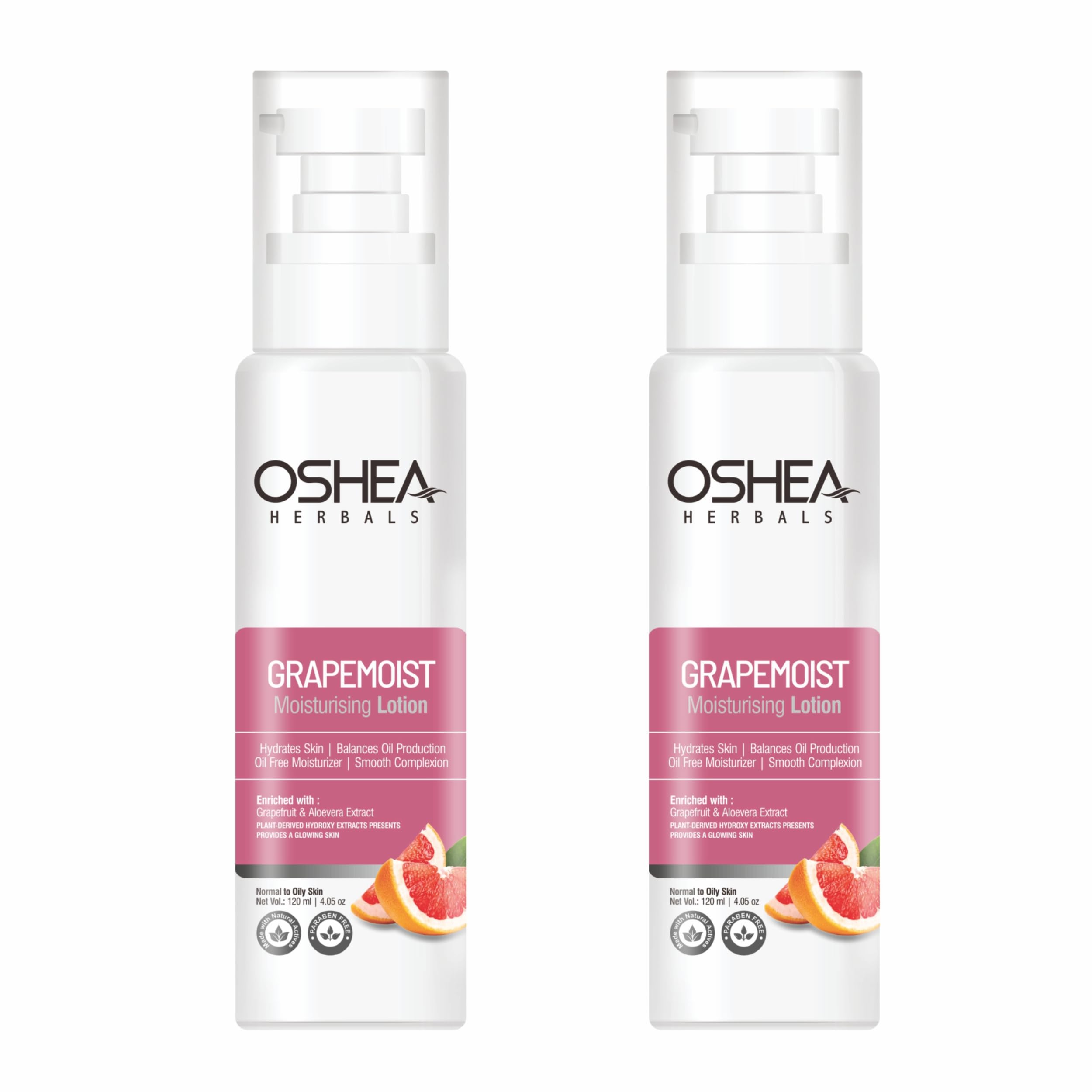 Oshea Herbals GrapeMoist Moisturising Lotion for Normal to Oily Skin Type | Balances Oil Production & Hydrates Skin with Smooth Complexion | Enriched with Grapefruit & Aloe vera Extracts 120ml ( Pack of 2)-picture-31