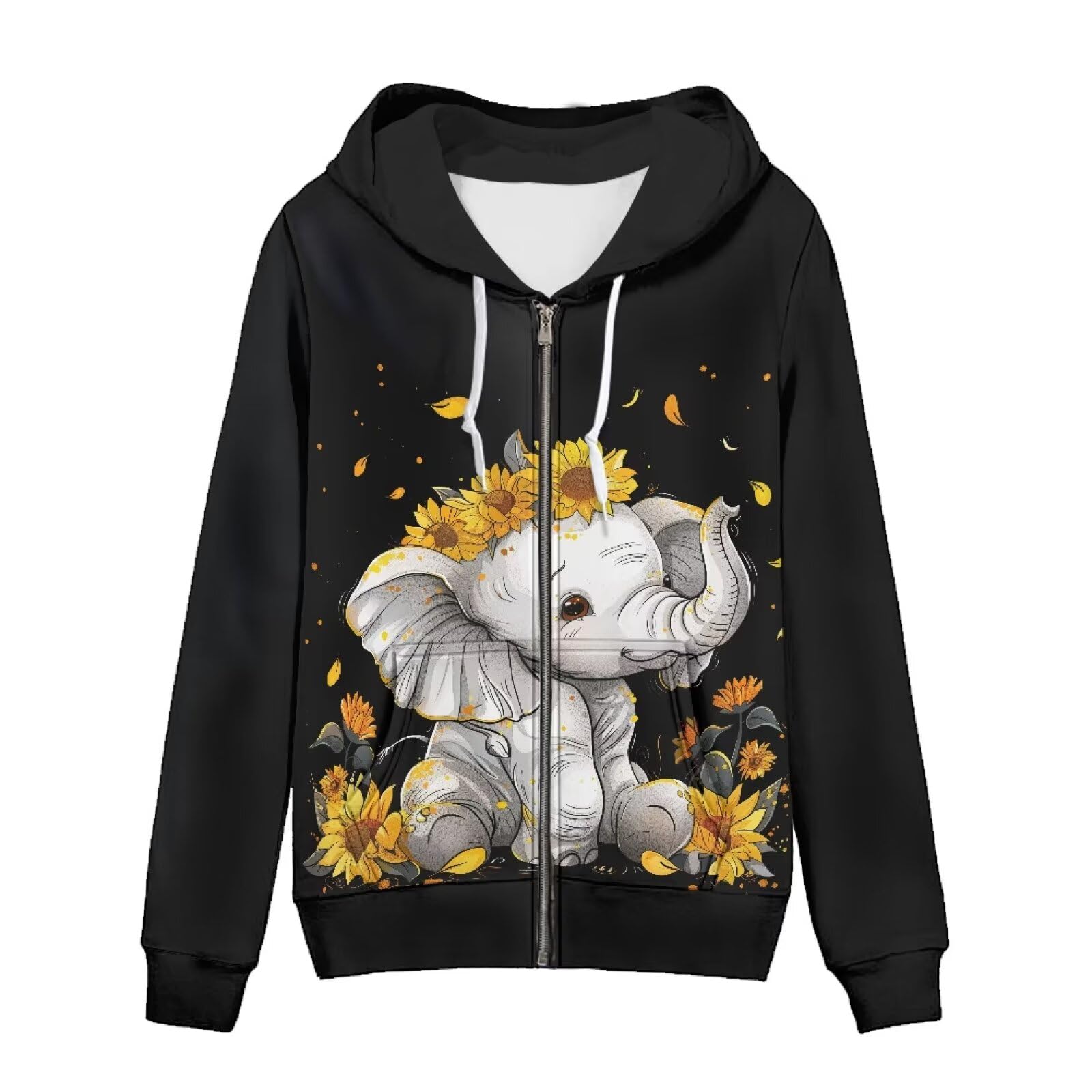 Showudesigns Women's Clothing Zip Up Hoodies XS-5XL Fashion Sweatshirts Clothes Fall Pullover Tops