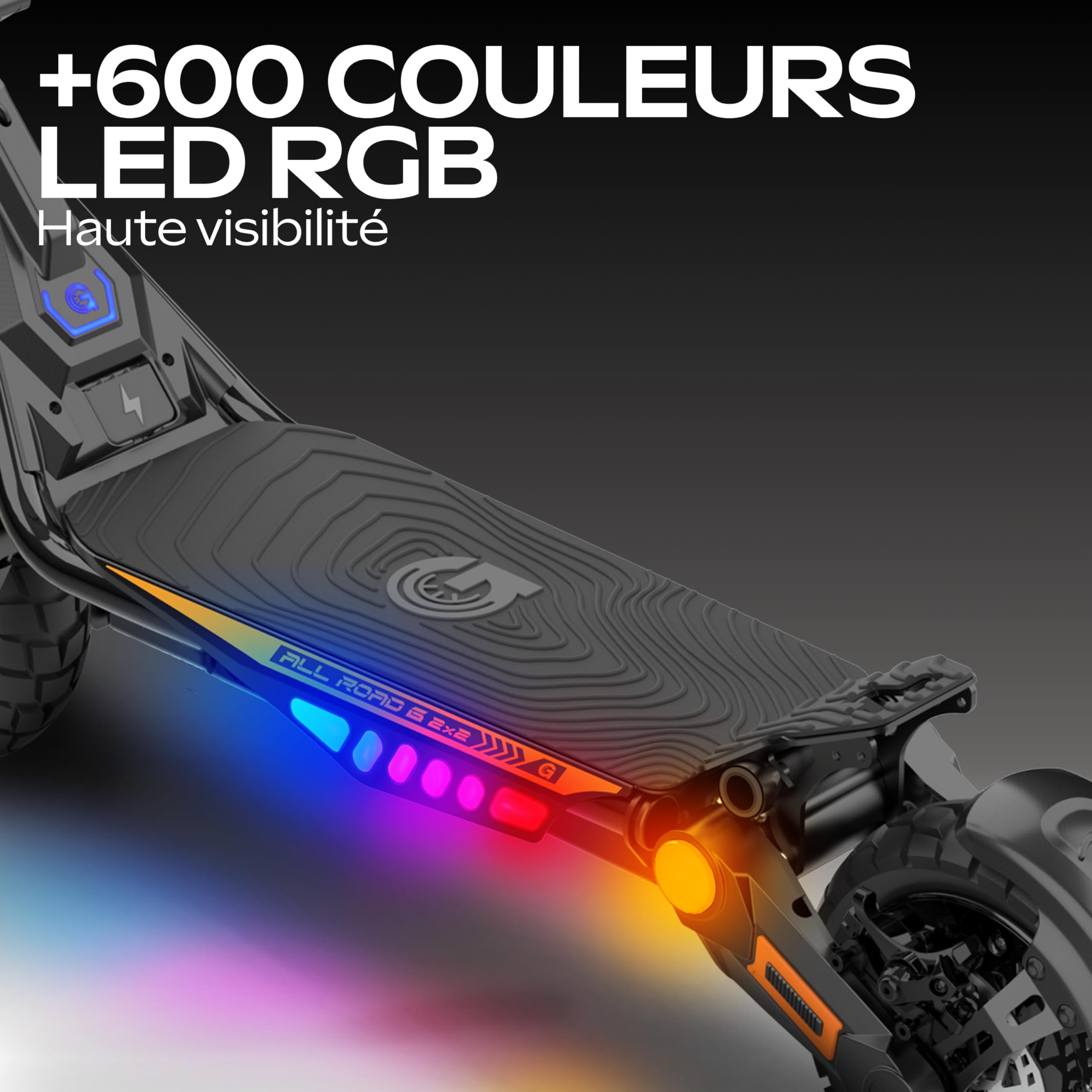 Trottinette Électrique Adulte UrbanGlide All Road 6 2X2 Autonomie Jusqu'a 80 km - Pneu Cross 10" Tubeless - Batterie 54V - Poids 30Kg