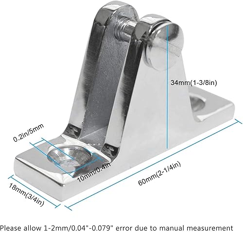 Miniatura 4 de Bimini - Extremo de ojo superior para tubos redondos OD, 12 piezas/juego de 6 mandíbulas, 4 extremos de ojal, 2 bisagras de cubierta, 3 arcos,