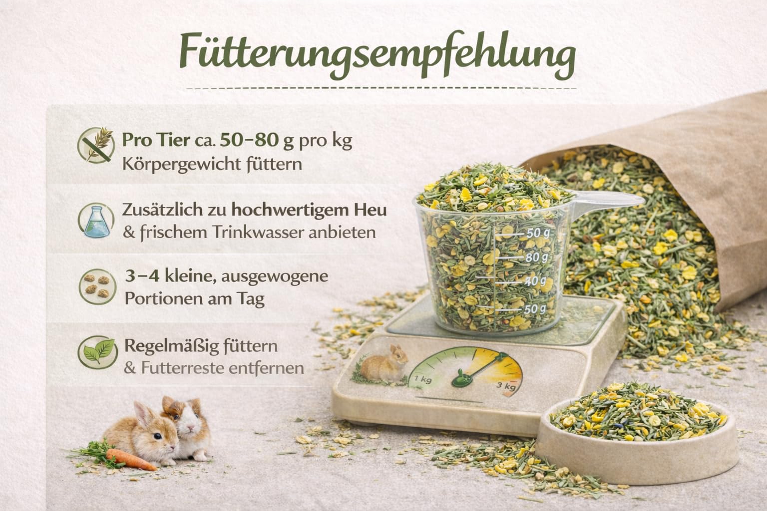 PureMeadow Golden Meadow Mix - Complément alimentaire texturé pour lapins - 7,5 kg - Avec foin des prairies, herbes et légumes