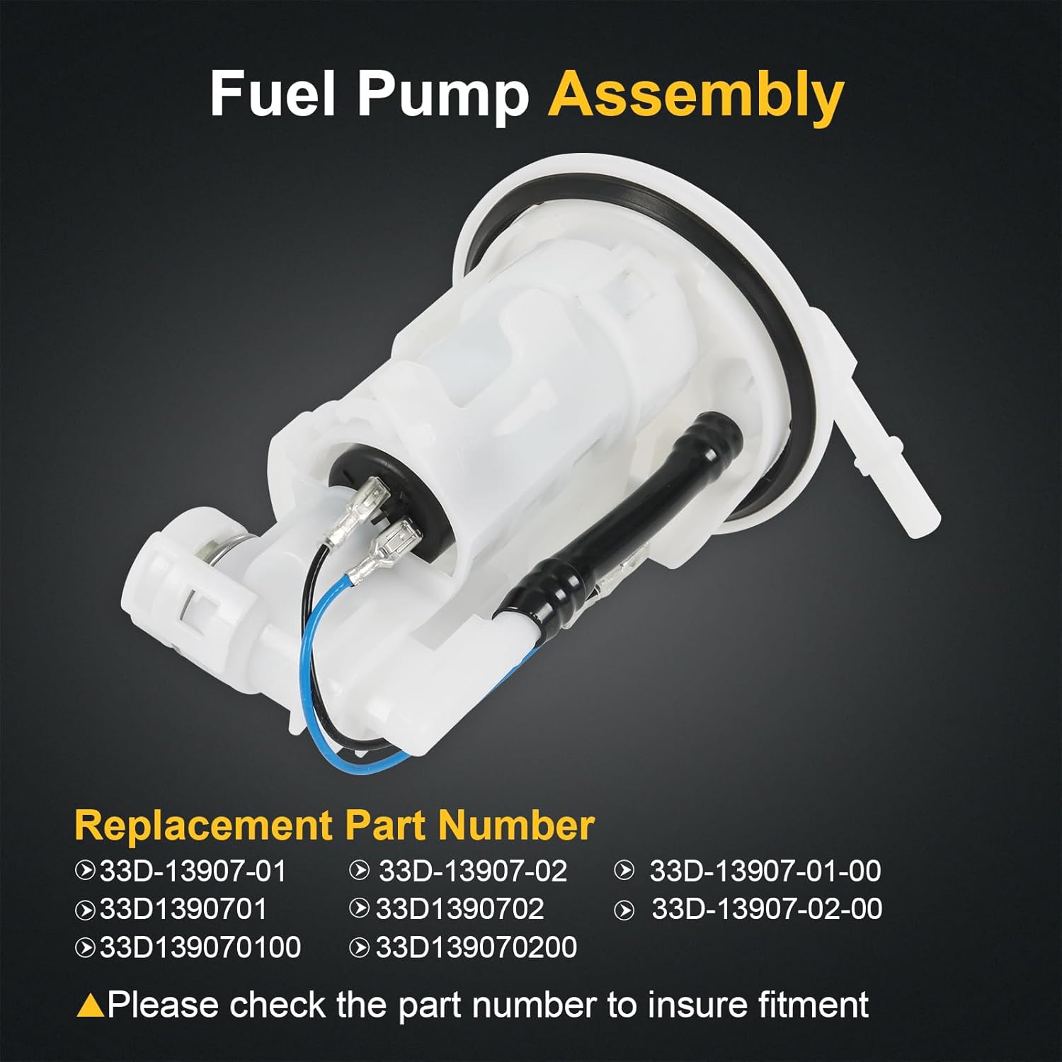 Fuel Pump Assembly Replacement for Yamaha YZ250F YZ450F YZ250FX YZ450FX WR250F WR450F 2010-2023 Replace 33D-13907-02-00 33D-13907-01-00