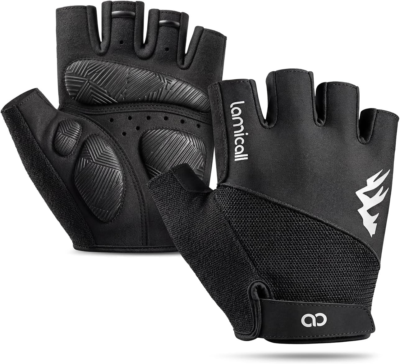 Lamicall Bike Gloves for Men Women – [Anti-Slip Shock-Absorbing Pad] Exercise Gloves, Breathable Materials, Cycling Gloves for Bicycle, Gym, Motorcycle, Rowing, Indoor & Outdoor Sports