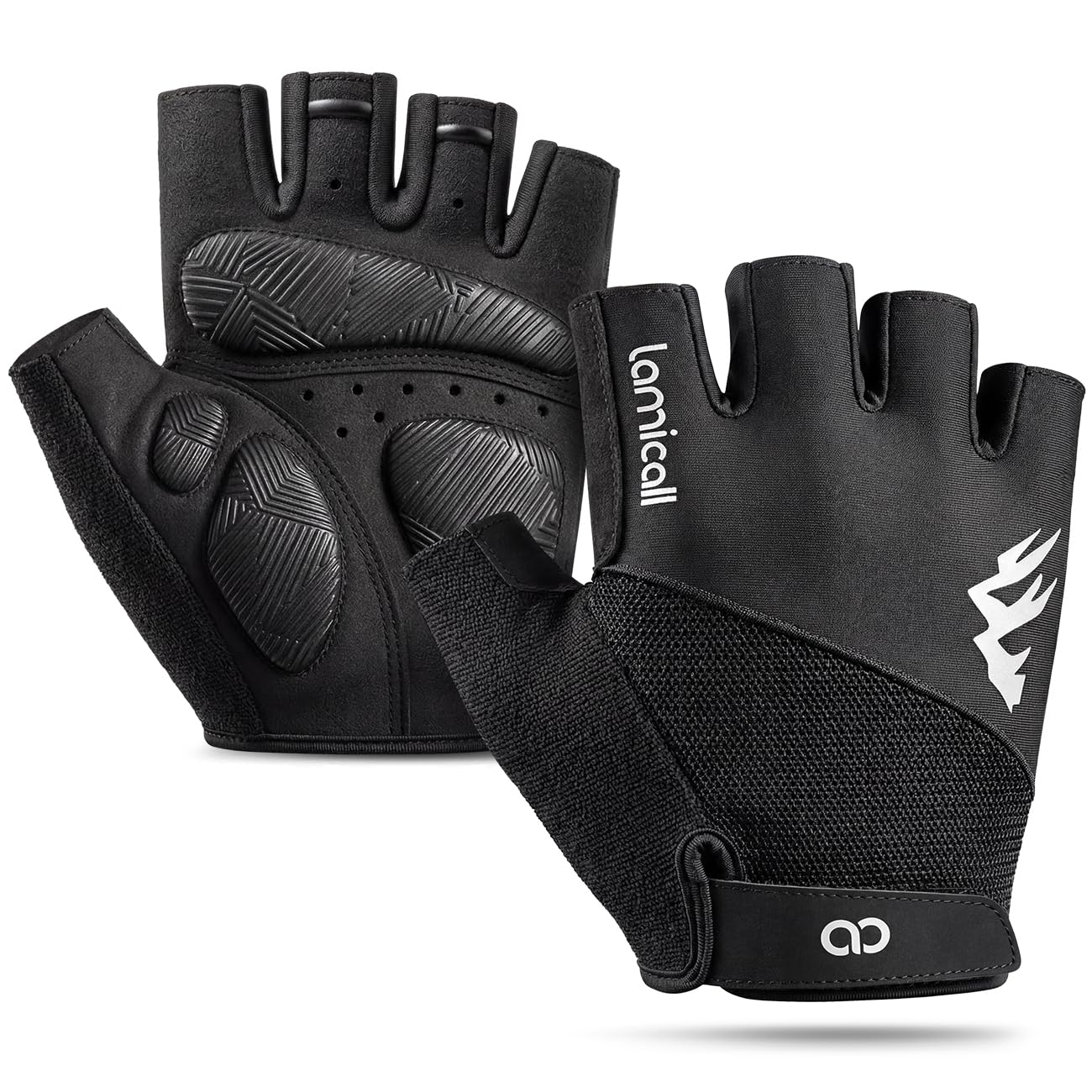 Lamicall Bike Gloves for Men Women - [Anti-Slip Shock-Absorbing Pad] Exercise Gloves, Breathable Materials, Cycling Gloves for Bicycle, Gym, Motorcycle, Rowing, Indoor & Outdoor Sports