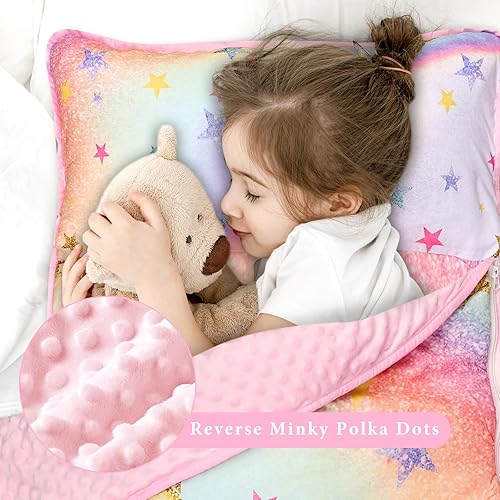 Miniatura 3 de Tapete para siesta para niños pequeños con almohada y manta, saco de dormir grueso que se mantiene caliente en invierno, tapetes suaves para niños