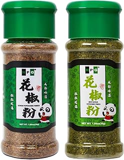 NPG Premium Sichuan Red + Green Peppercorn Powder Duo 1.08 Oz Each, Authentic Mouth Numbing Spice Blend for Kung Pao Chicken, Mapo Tofu, and Chinese Cuisine