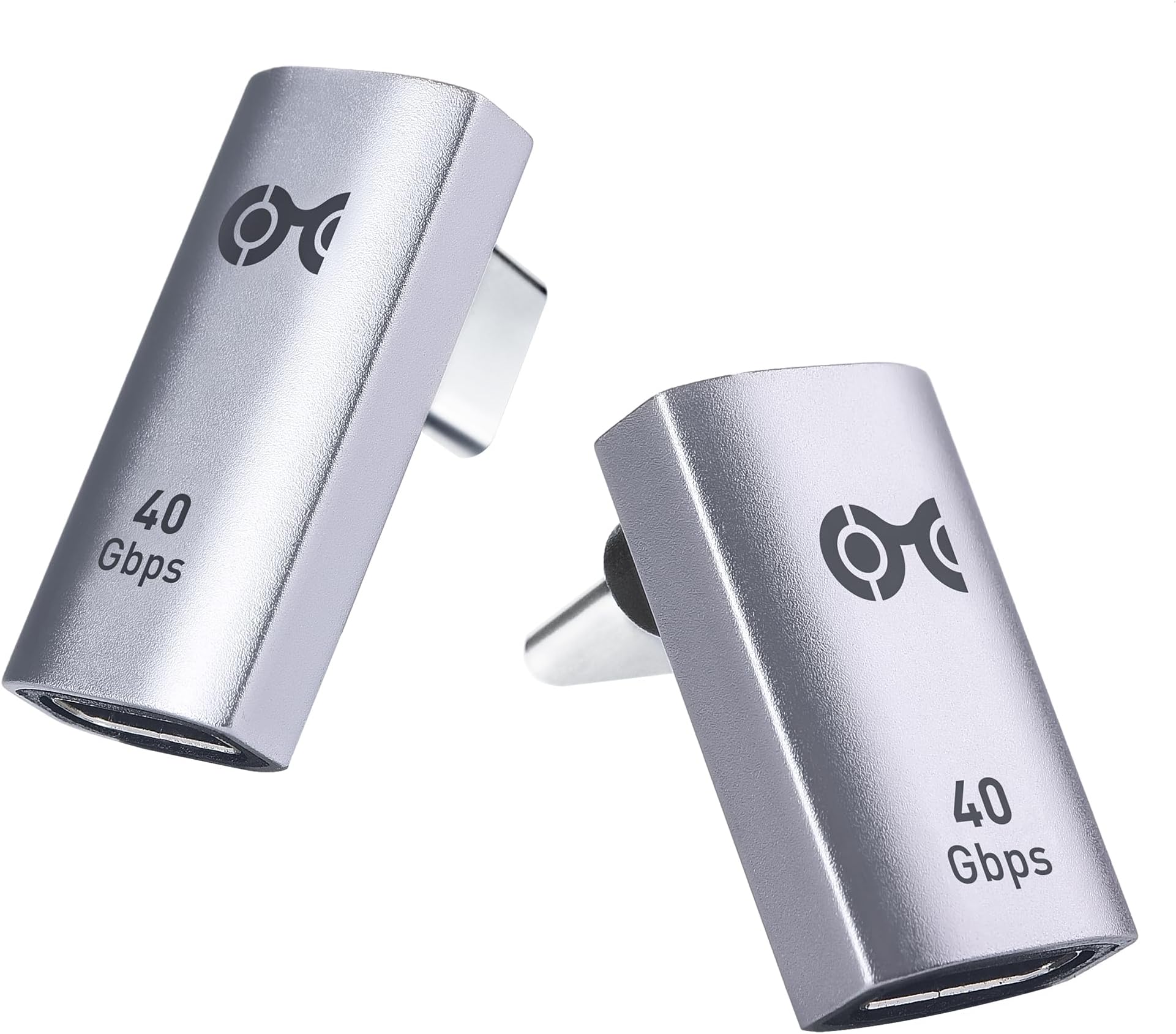 Cable Matters Combo-Pack 40Gbps Vertical Right Angle USB-C Adapter Kit, Up to [4K@240Hz Video, 240W Charging, 40Gbps] 90 Degree USB C Adapter, Compatible with Thunderbolt 4, iPhone 16, Steam Deck