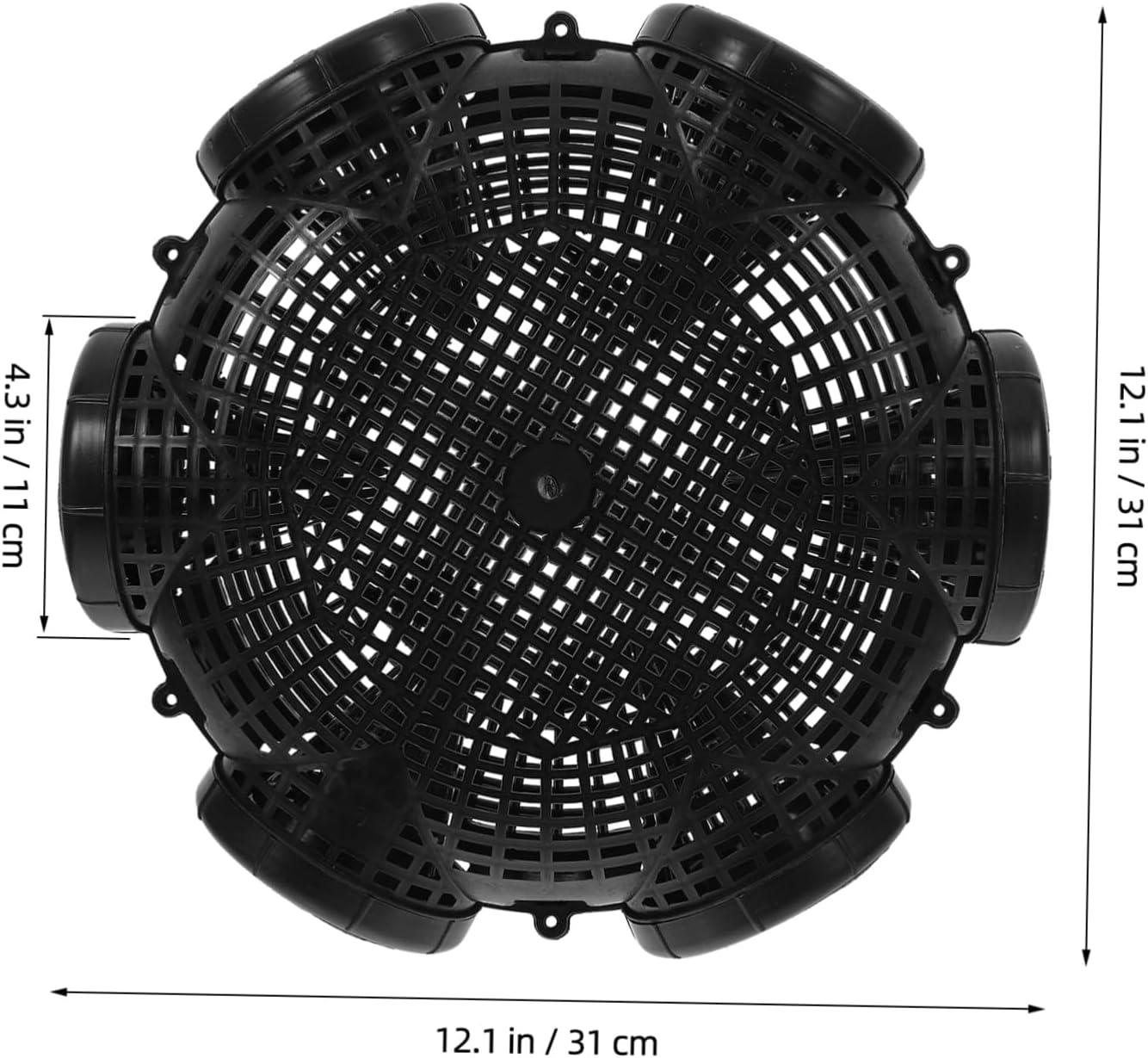 6holes Fishing Bait Trap Storage Basket Durable Crawfish Trap for Bait Holding Hollow Design Portable Fishing Gear for Freshwater and Saltwater