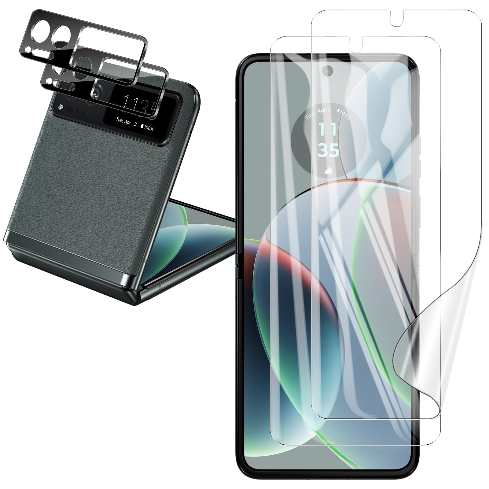 Amazon | For Motorola Razr 40/Razr 40S フィルム(2枚) + カメラ