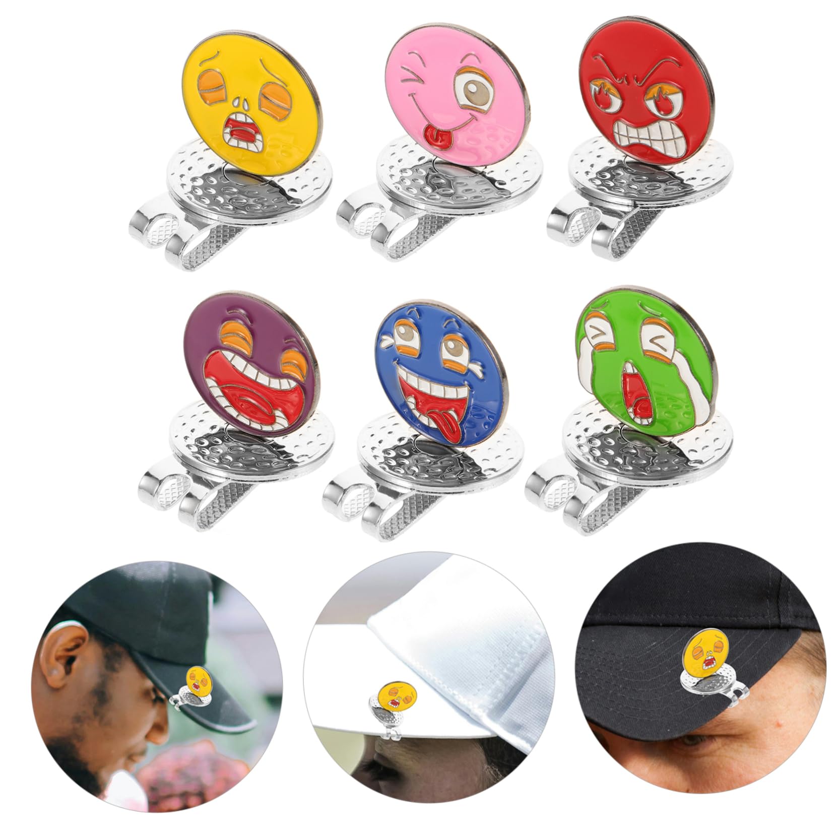 HANABASS Golfhut-Clip Golfhutclip Golfschirmclip Golfkugel Markierer Golfschirmbefestigung Hat Clip Golf Zubehör Ballmarker Golfball Kappen Hut-Marker- Golfzubehör