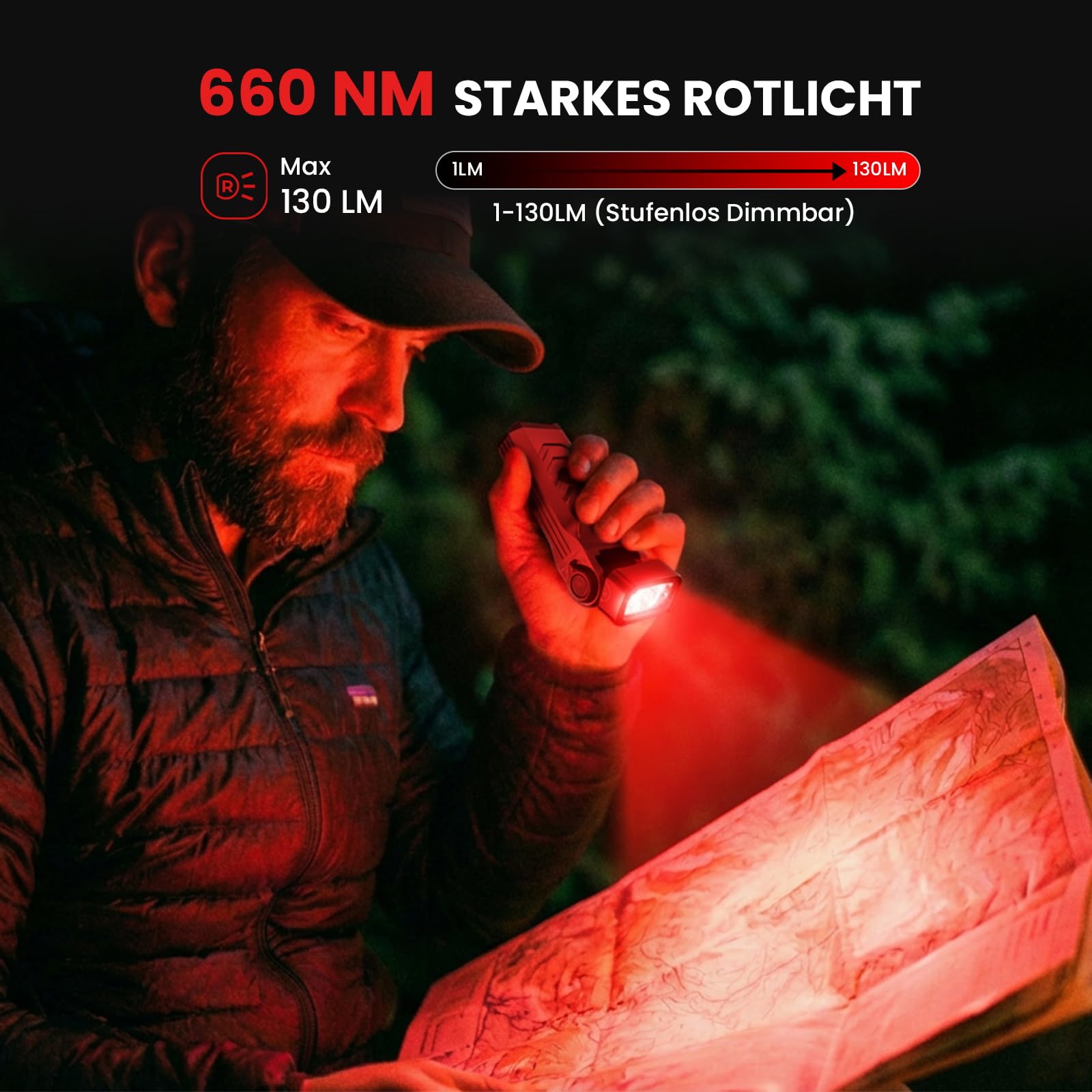 Sofirn ST2 EDC 3000LM LED Taschenlampe, 3-in-1 Weißlicht + 660nm Rotlicht + 365nm UV Schwarzlicht, Wiederaufladbar USB-C, Magnetisch mit Clip, IPX6 für Arbeit, Werkstatt, Outdoor