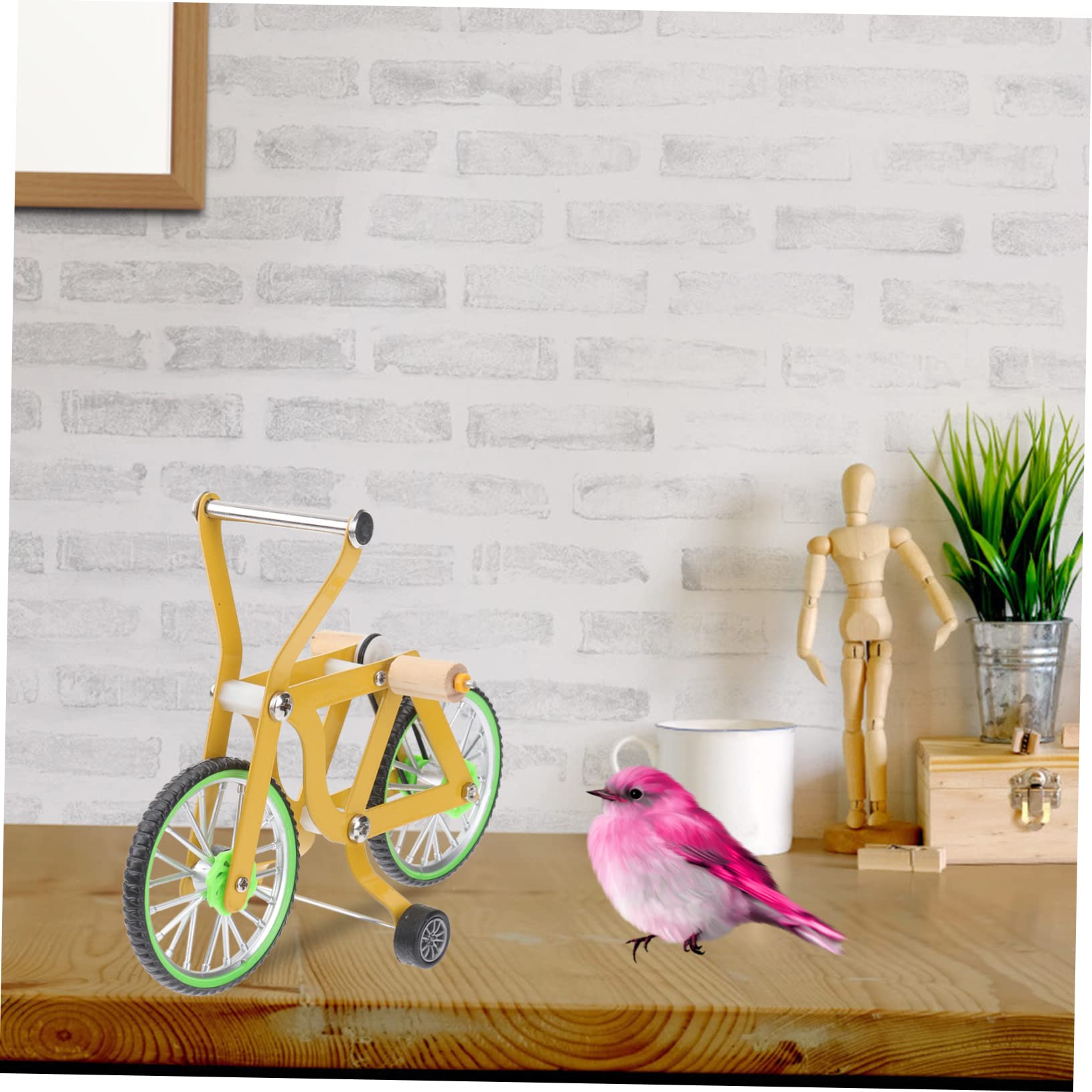 BAZEITFLOW Papageien Fahrrad Spielzeug - Vogel Intelligenzspielzeug