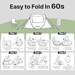 EchoSmile Instant Pop-Up Camping Tent, 2 Person Tent, Family Tents for Camping, Portable Automatic Tent, Water Resistance Dome Tent, Easy Set up Windproof Outdoor Backpacking Tent for Hiking Camping