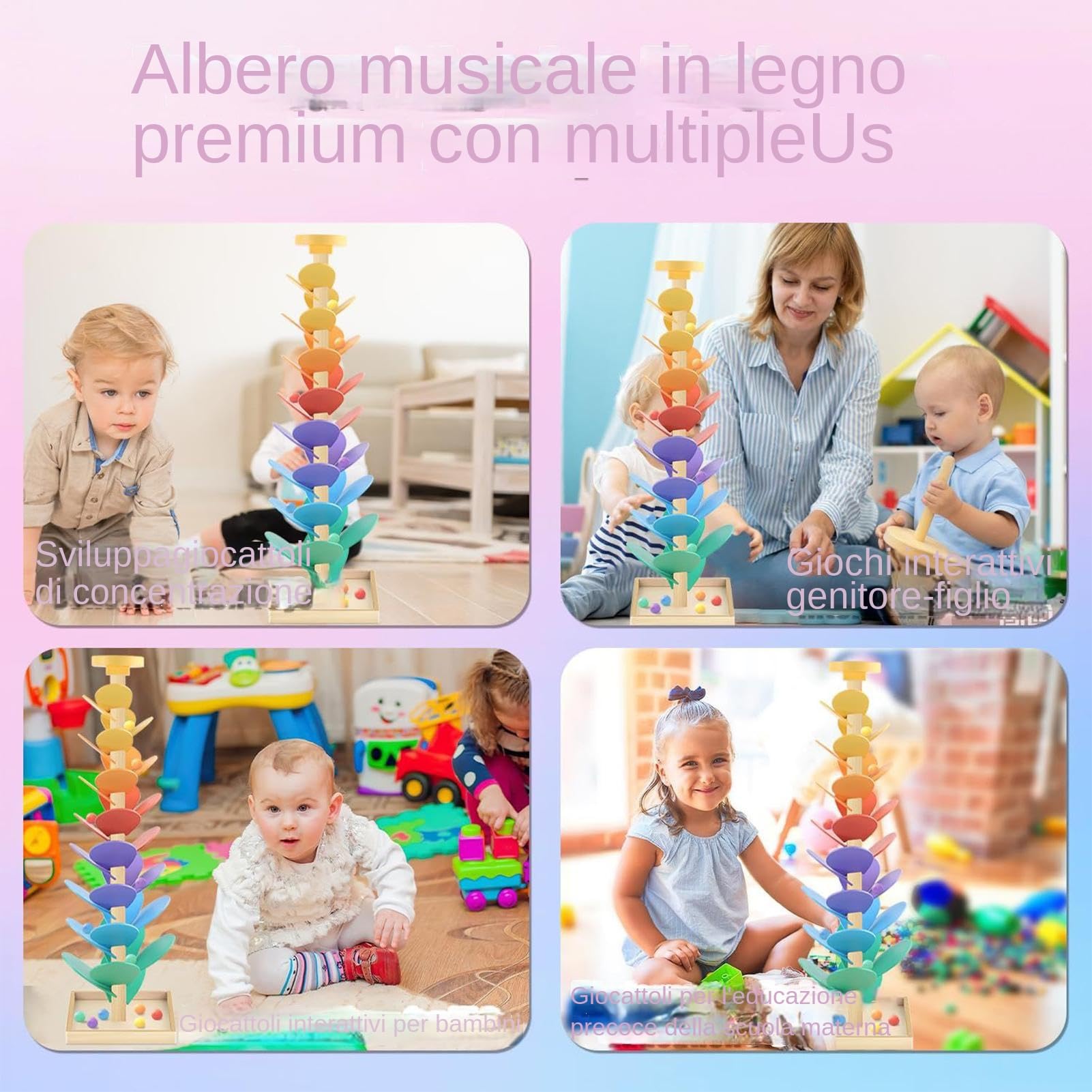 Wooden Ball Drop Toy, blok budujący marmur, wczesna zabawka edukacyjna kolorowa, integracja nauki o temie, 28,7 , idealna dla dzieci w wieku 3-7, sypialni, szkoły, rodziny