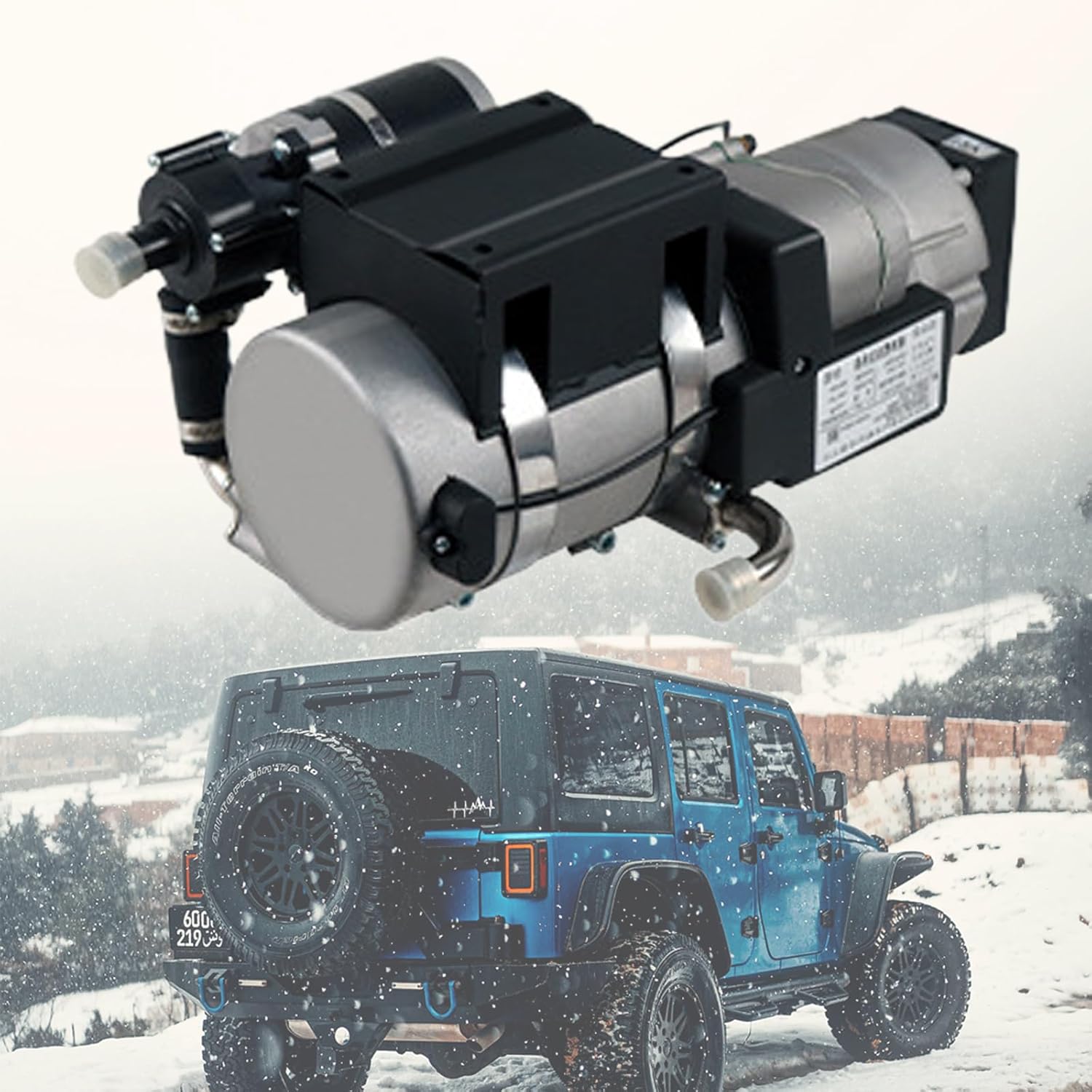 Hydronic Coolant Heater 10 kW 12V/24V Hydronic Coolant Heater, Liquid Fuel Heater, Diesel Water Heater for Boat, Caravan, Bus, Motorhome,12V