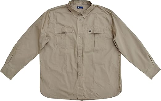 Fred Perry M4539 Utility Overshirt Shirt Khaki Size XXL : Amazon.co.uk: Clothing