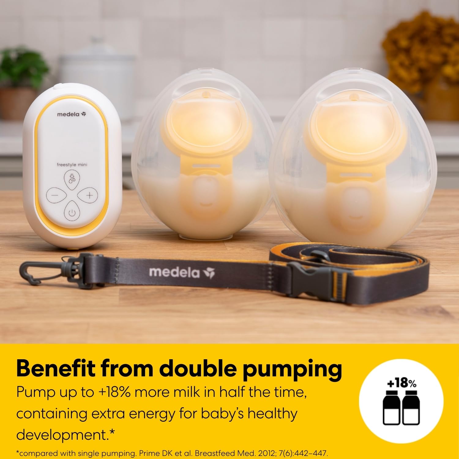Medela Freestyle Mini Hands-Free Double Electric with Hands-Free Cups & Rechargable Battery. — view 12