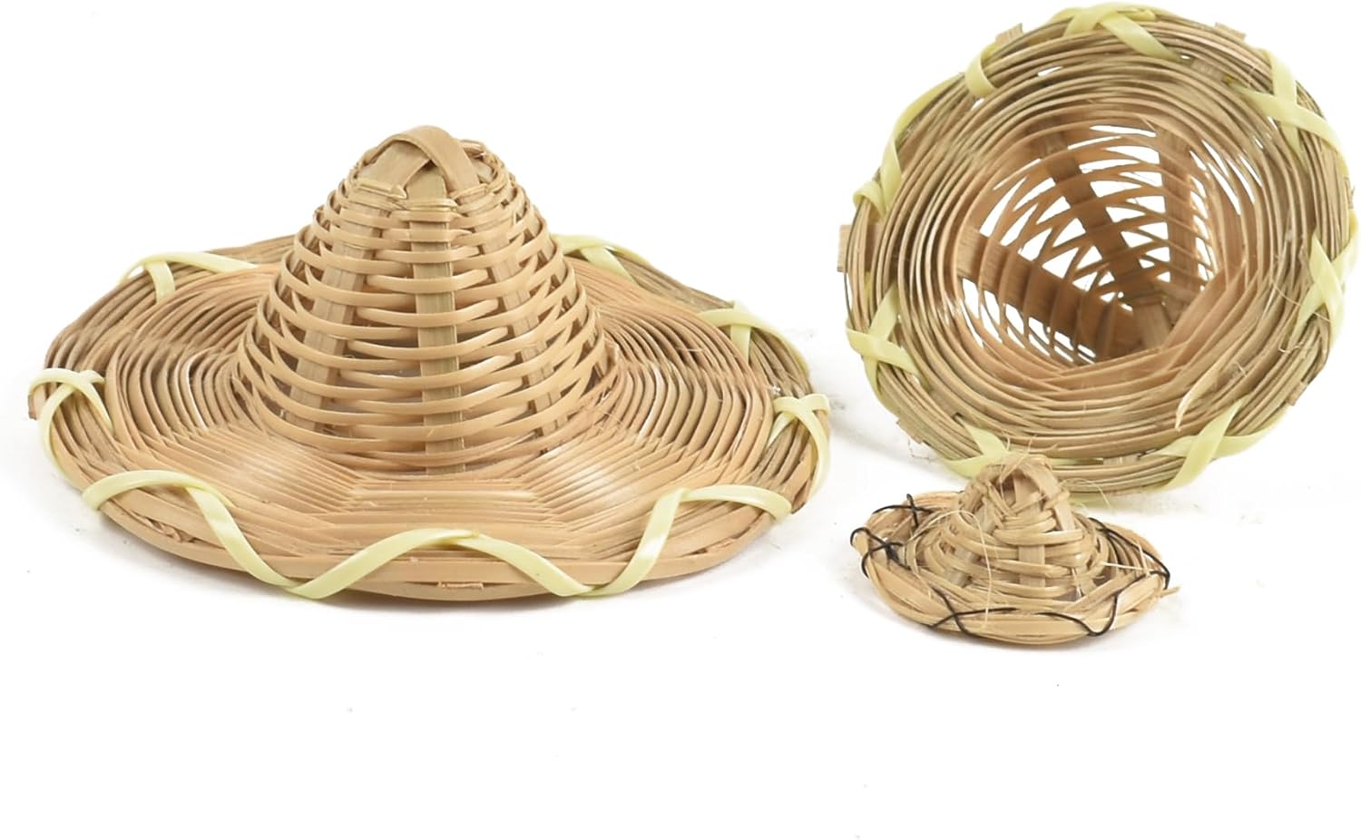 Mini Straw Cowboy Knitting Tiny Straw Weaving Accessories Set of 3