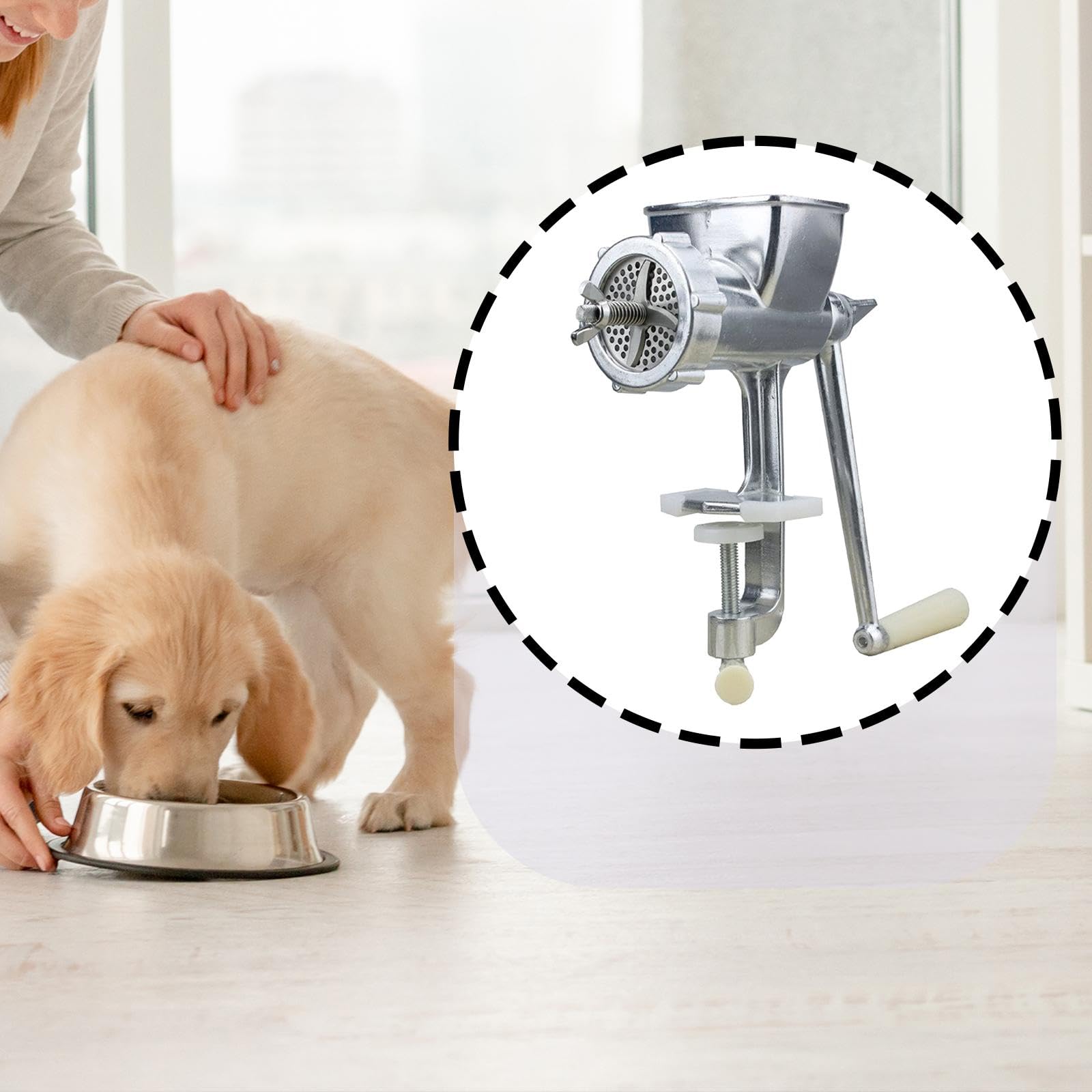 Harilla Macchina Manuale per crocchette per Animali Domestici, Mulino per crocchette, Strumento di Lavorazione Portatile Multifunzionale, Produttore di Cibo, 2.0