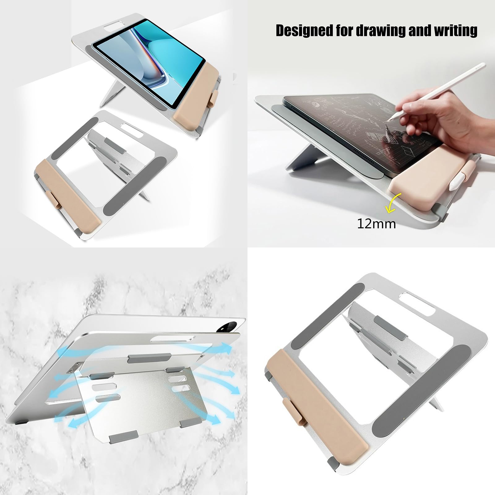 Supporto ergonomico per laptop Supporto per tablet con base di raffreddamento per staffa da gioco Migliora l'organizzazione della scrivania Supporto verticale