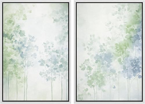 Miniatura 96 de IDEA4WALL Lienzo enmarcado para pared, juego de arte Bauhaus dorado de mediados de siglo, patrón de cuadrícula moderna, ilustraciones con formas