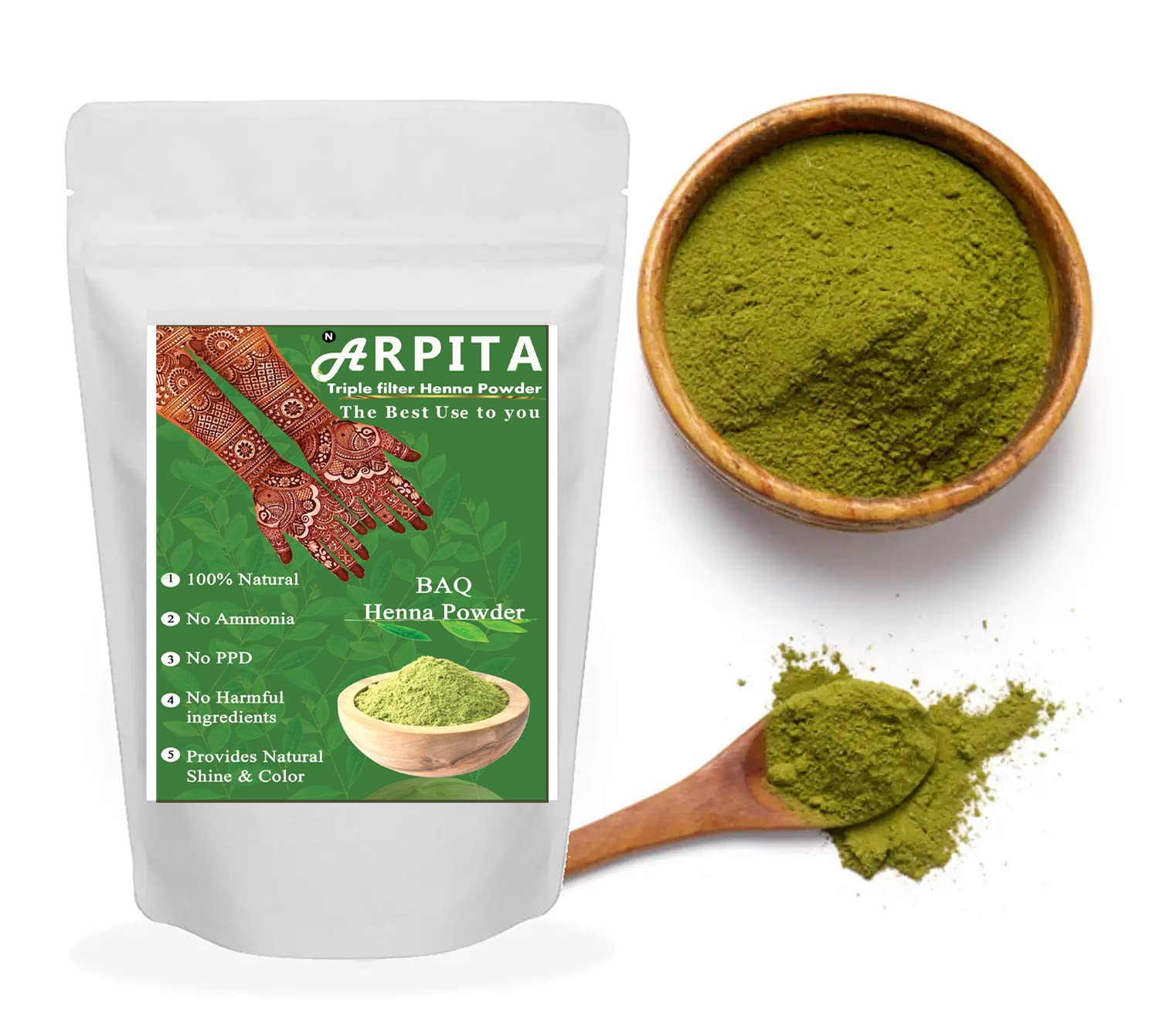 Arpita Mehndi Design 5-Filtered Rajasthani Natural Dark Henna/Mehandi Powder For Hands/Body Art Quality (100Gm)-image-44