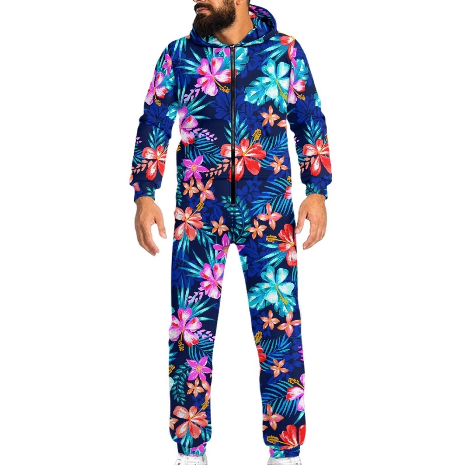 Binienty Conjunto de pijama de pareja a juego con estampado gráfico mono ropa de dormir suave para mujeres y hombres
