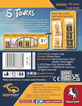 Pegasus Spiele 5 Towers Card Game