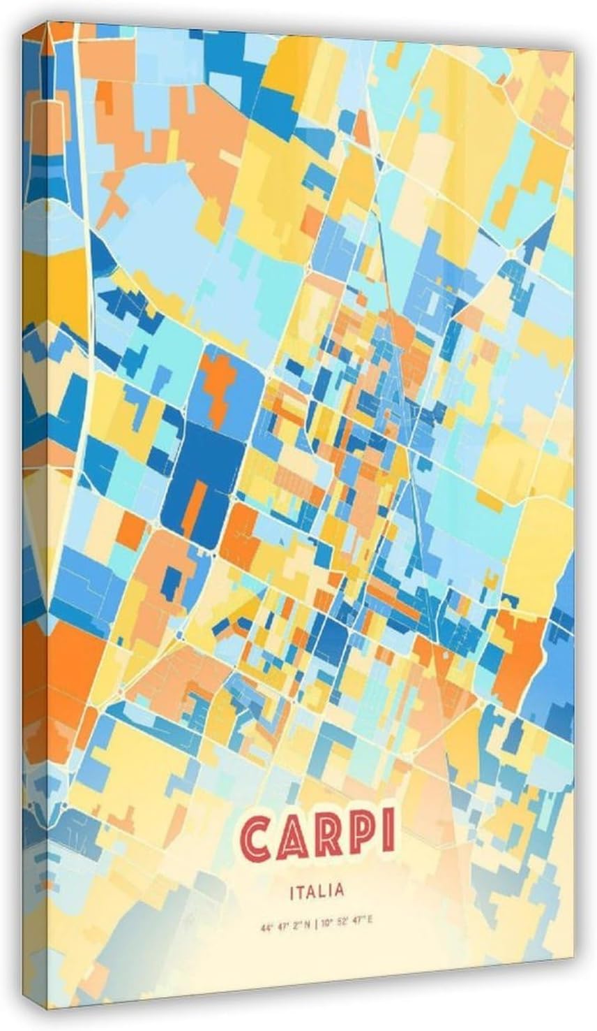 Carpi City Map_ Vibrant Italy Colors City ​​​​map Scenery Landscape Living Room Canvas Bathroom Abstract Inspirational Framed Motivational Boho Kitchen Sign Travel Modern Cool Office Vintage Classroom