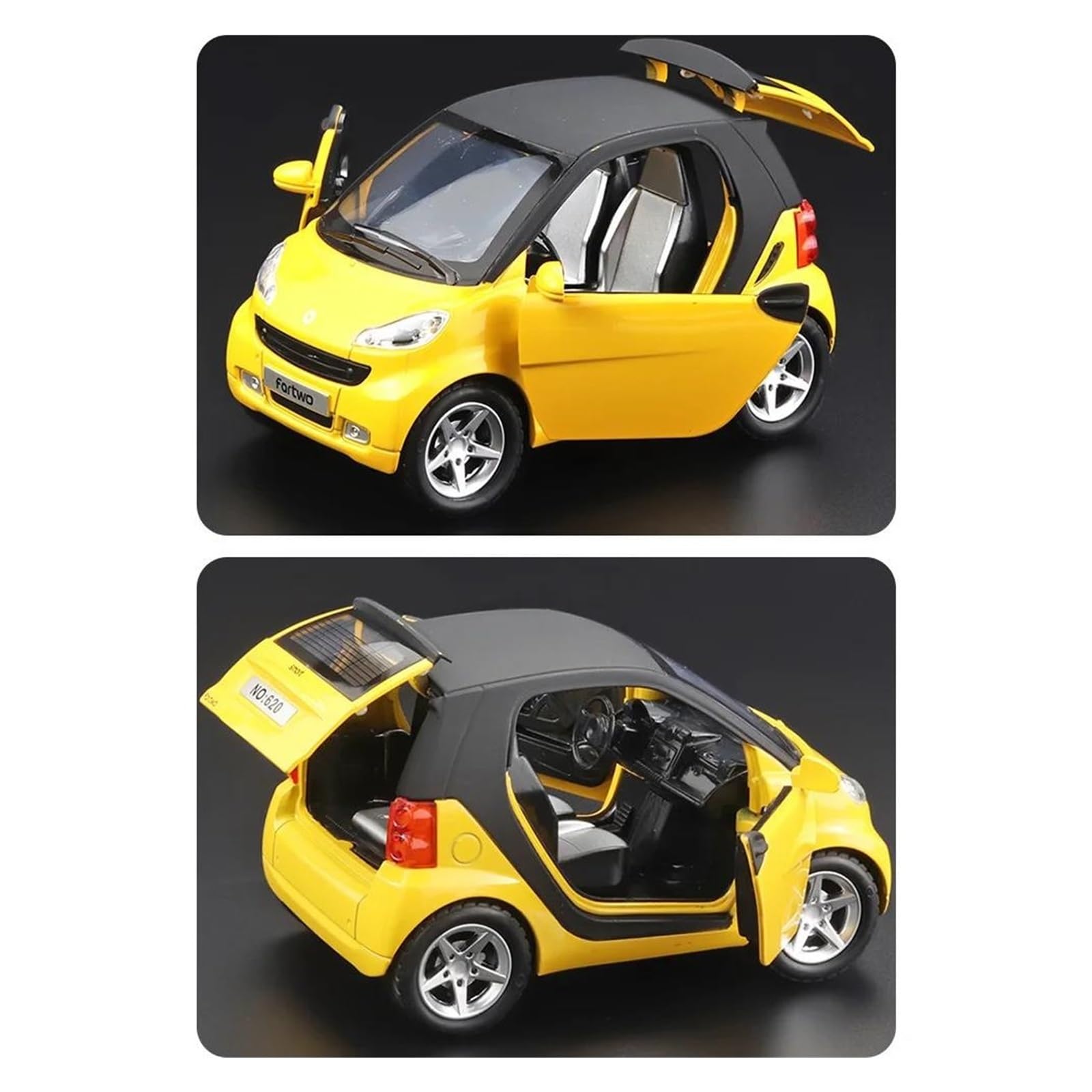 Modello di Auto Decorativo 1:32 for Miniature Smart Modello di Auto in Lega pressofusa Adatto for Collezione di Decorazioni Modello Regalo for Feste per la Decorazione(Green)