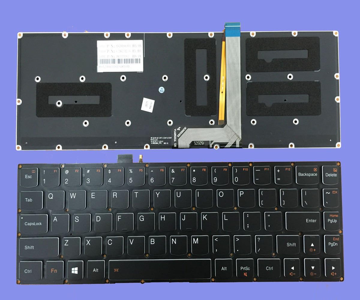 New Keyboard for Lenovo Ideapad Yoga3 Pro13 Series US Layout P/N: SN20G68503 PK130TA1C00 V-148520AS1-US Black Backlight