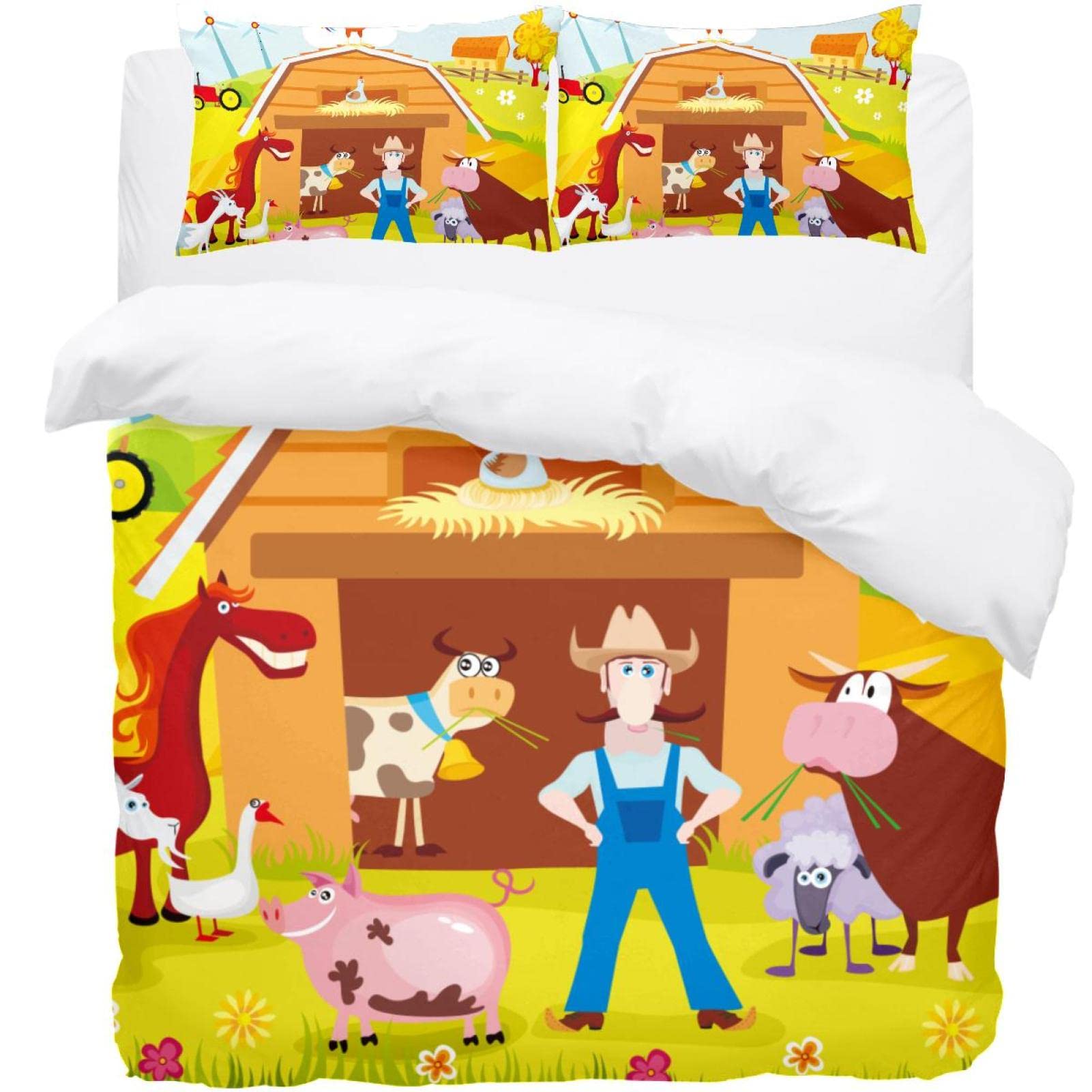 Housse de couette animaux de la ferme pour créer un cocon ludique enfant